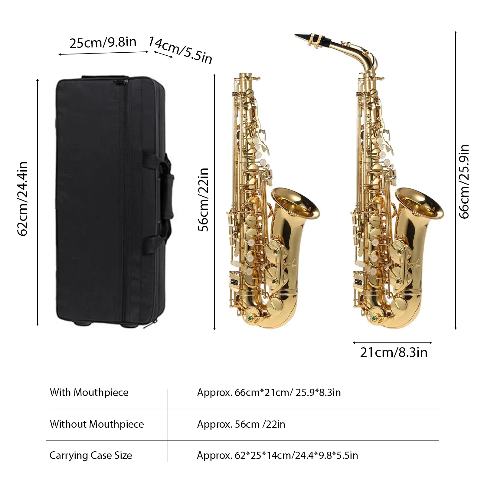 Eb Alto Saxophone Brass Lacquered Gold E Flat Sax 802 Key Type Woodwind Instrument with Brush Cloth Gloves Strap Case