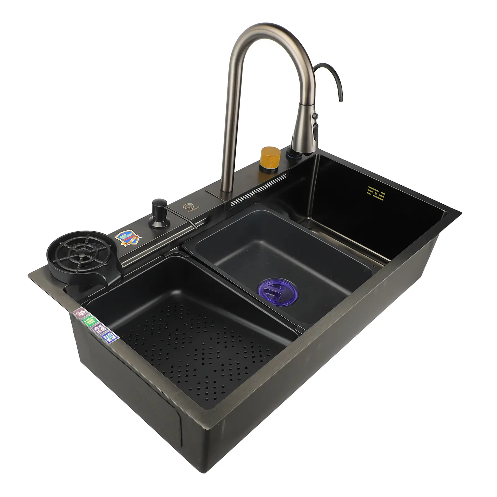 Stainless Steel Kitchen Sink Space Saving Easy Installation Undermount Kitchen Sink Rustproof Large Capacity for Home Kitchen