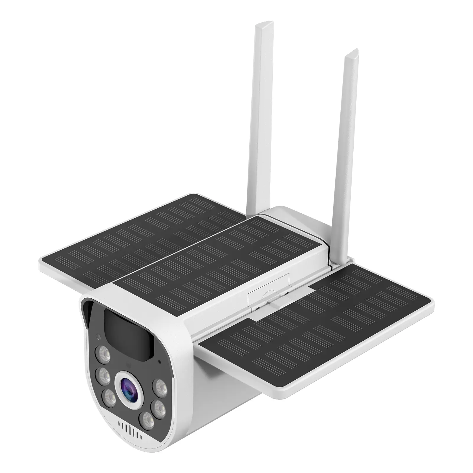 4G 1080P WiFi Folding Solar Camera Home Surveillance Camera with PIR Motion Detects Long Standby 2-Way Audio IP65 Waterproof wit
