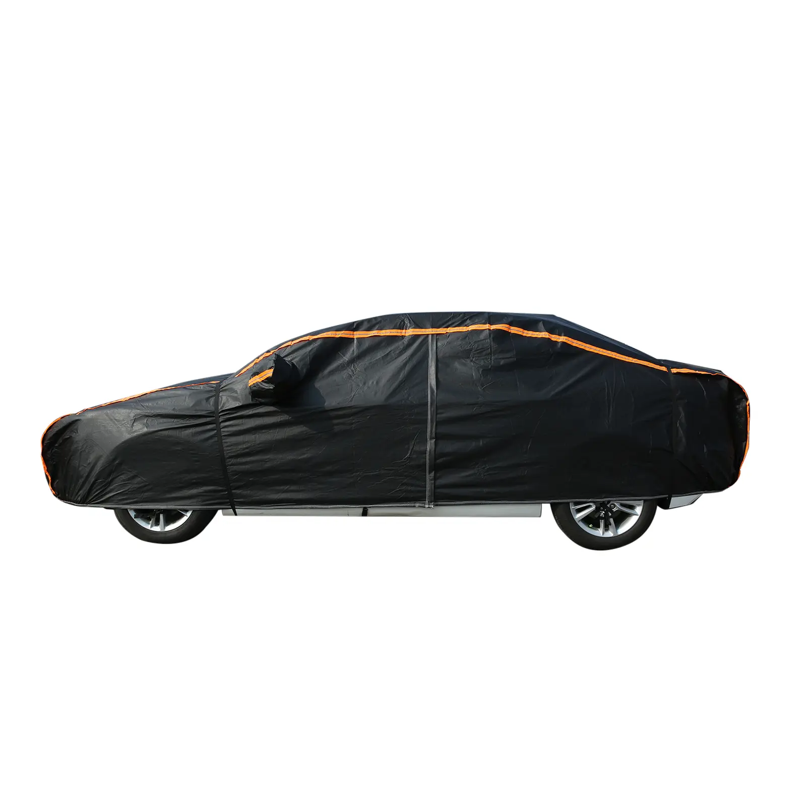 Car Cover Full Exterior Covers with Reflective Strip Waterproof Outdoor Protection UV Snow Rain Wind Dust All Weather for Sedan