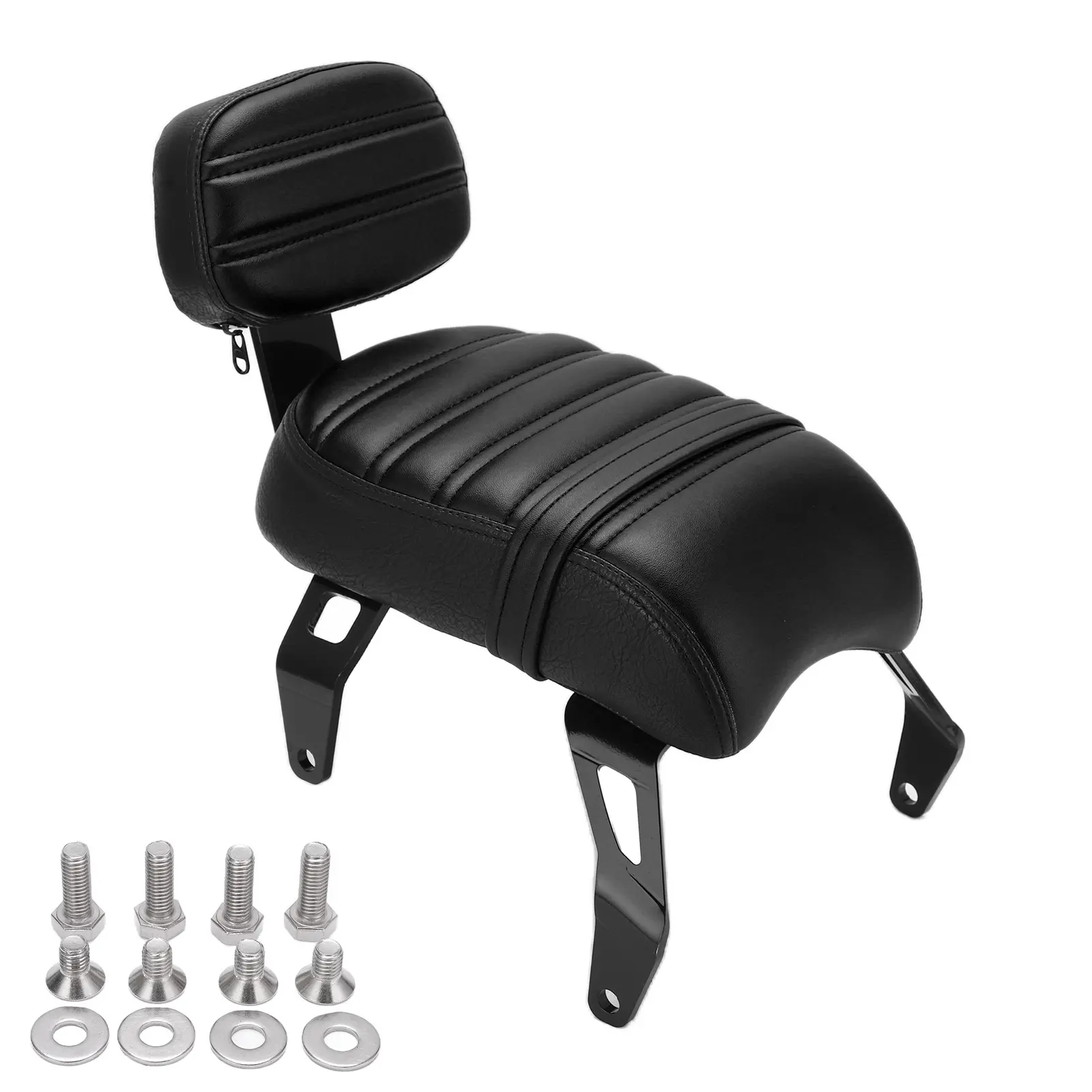 Rear Passenger Seat with Backrest Kits Replacement for Indian Scout Bobber 2018‑2021
