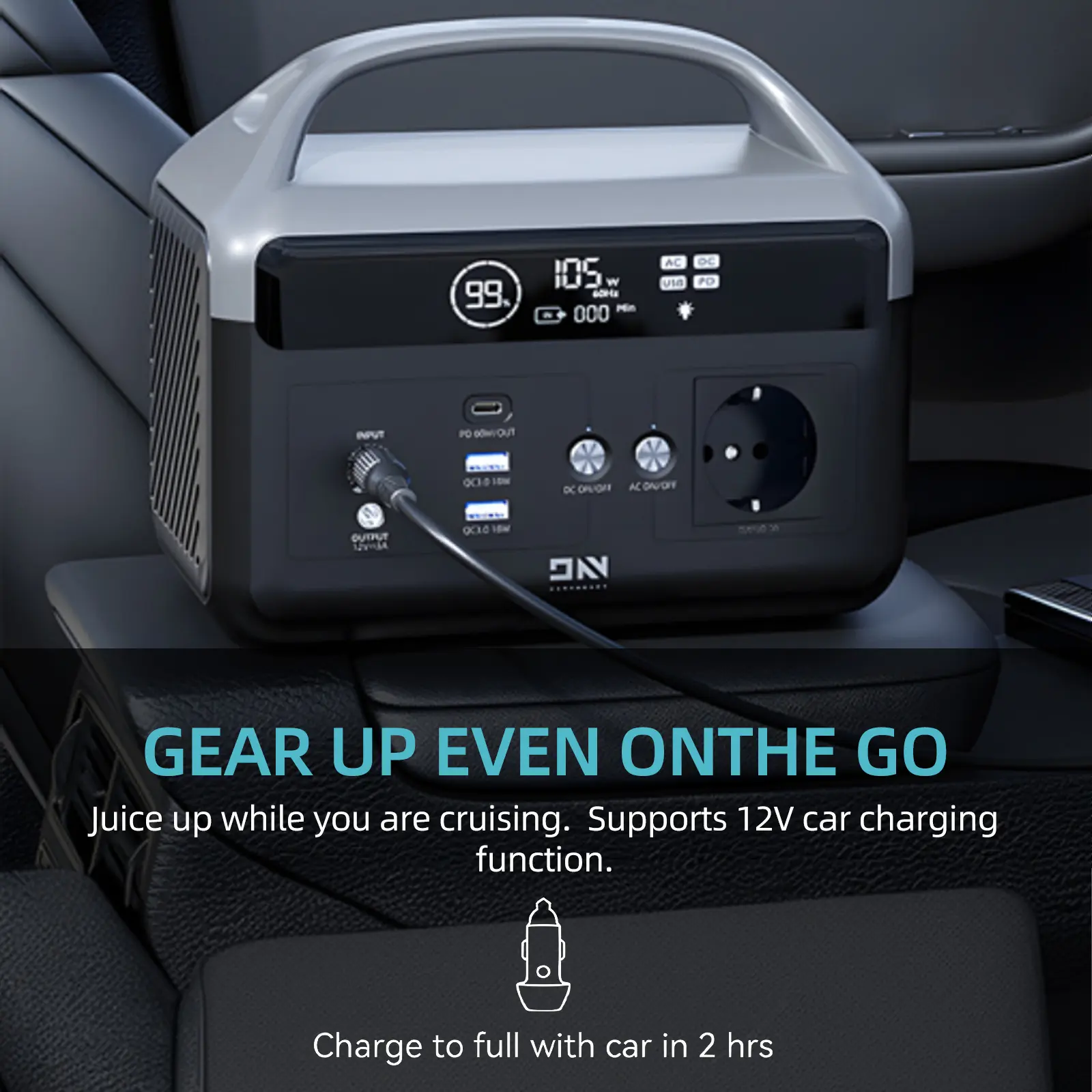 DaranEner NEOZ Portable Power Station 300W 179.2Wh LiFePO4 Battery Pure Sine Wave AC Outlet DC5521 Ports USB-A QC3.0 18W USB-C P