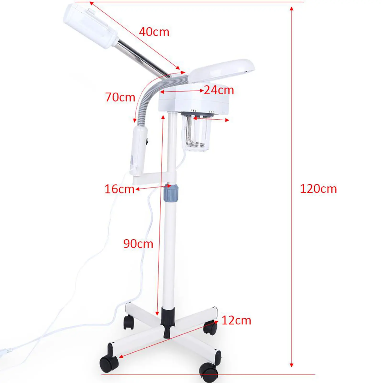 Magnifying Floor Lamp Facial  LED 5X Magnifying Floor Lamp Machine Spa Professional Humidifier Spa Humidifier with Wheels