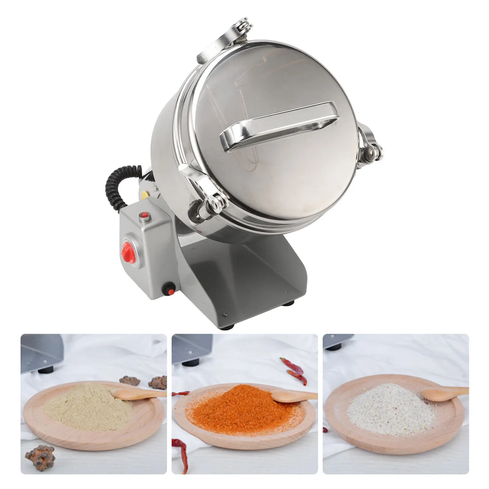 Electric Grinding Machine 3000W Multi Purpose Swing Stainless Steel Easy To Clean Grain Mill Grinder for Spices for Commercial