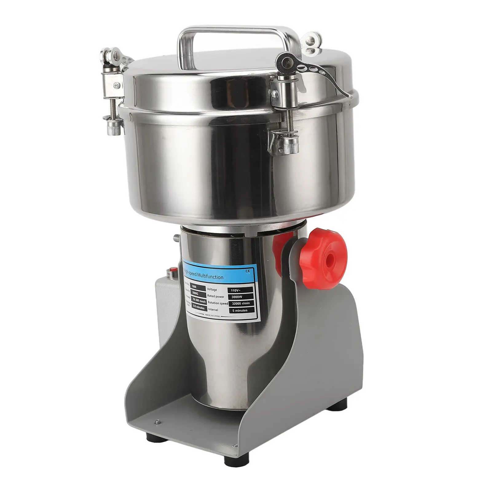 Electric Grinding Machine 3000W Multi Purpose Swing Stainless Steel Easy To Clean Grain Mill Grinder for Spices for Commercial