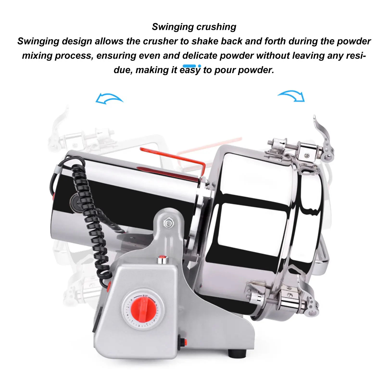 Electric Grinding Machine 3000W Multi Purpose Swing Stainless Steel Easy To Clean Grain Mill Grinder for Spices for Commercial