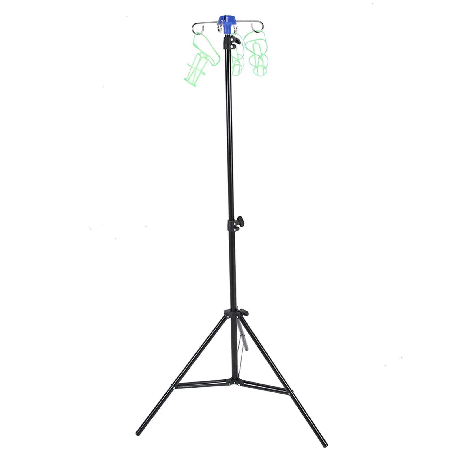 Aluminum Alloy Drip Irrigation Rack IV Pole Portable IV Pole Drip Bag Stand Intravenous Foldable Pole Stand for Clinic Home Care