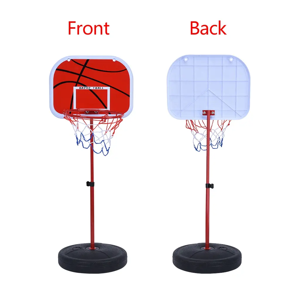 Adjustable Basketball System Height Adjustable Basketball Stand System Hoop Backboard Net Kit for Children Basketball Hoop Board