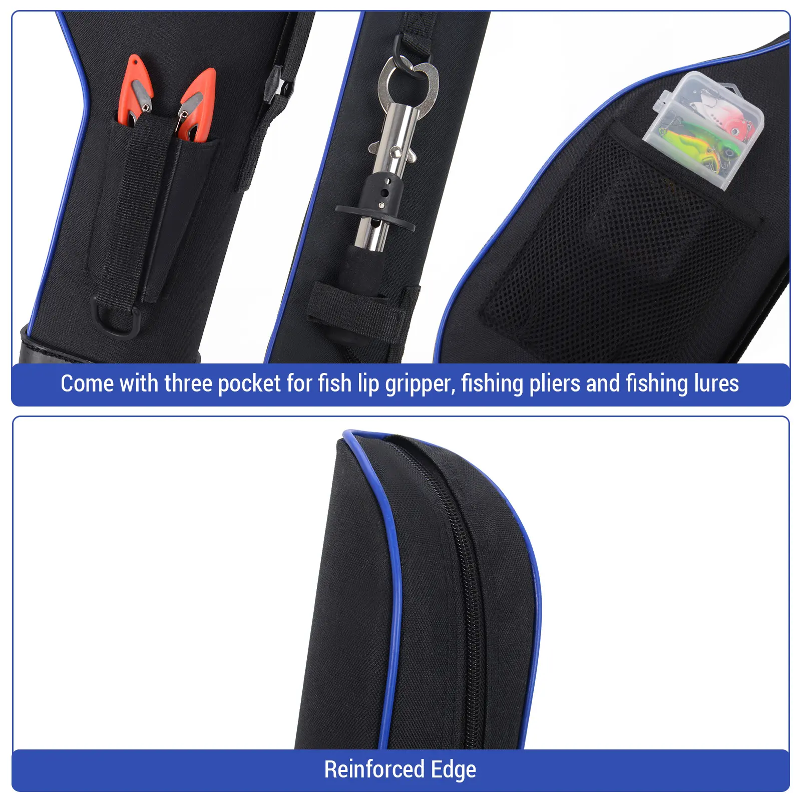 Waterproof Fishing Rod Bag 1. Fishing Pole Protective Pouch Hard Shell Fishing Tackle Storage Bag Fishing Rod Protective Case