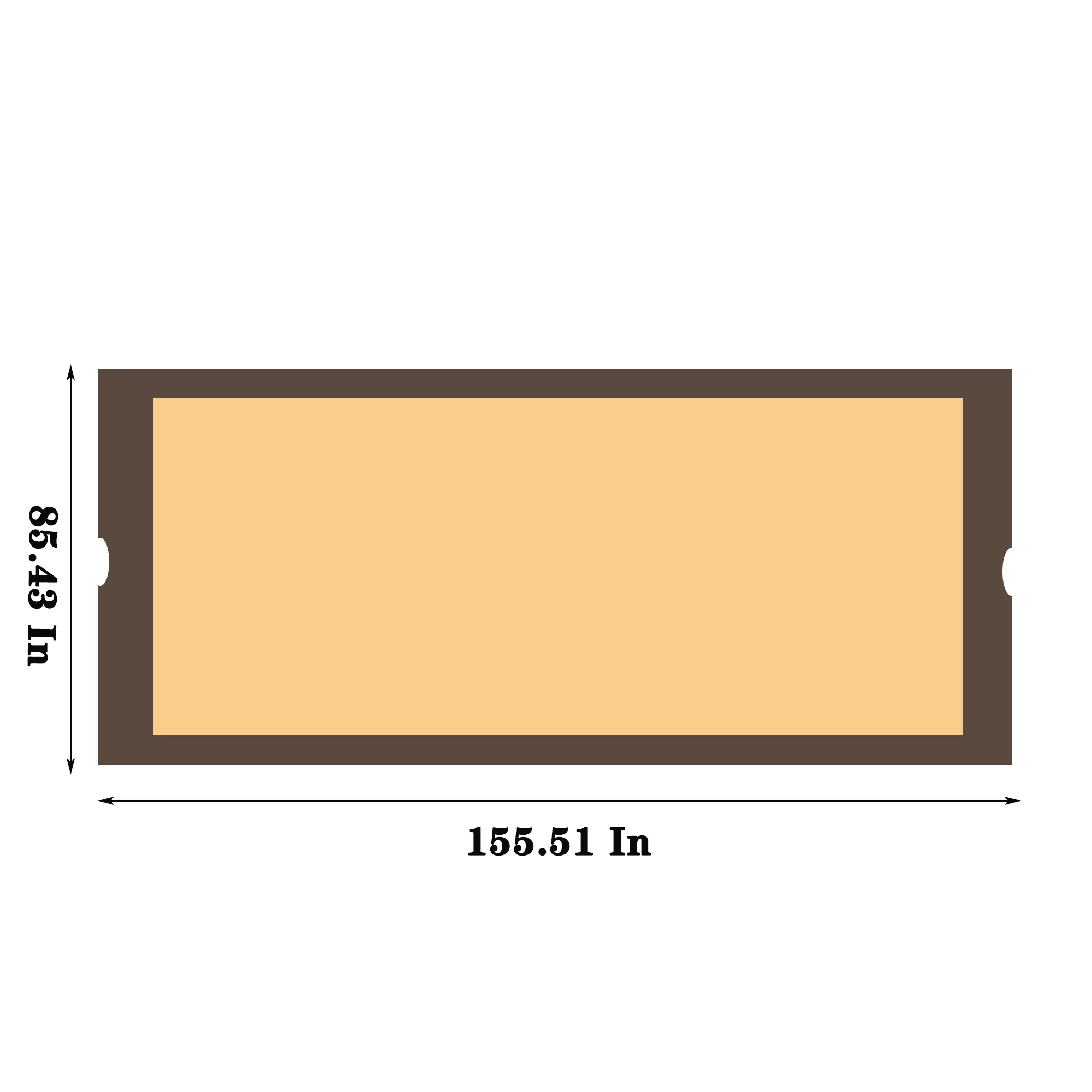 Universal Canopy Cover Replacement for 12x9 Ft Curved Outdoor Pergola Structure