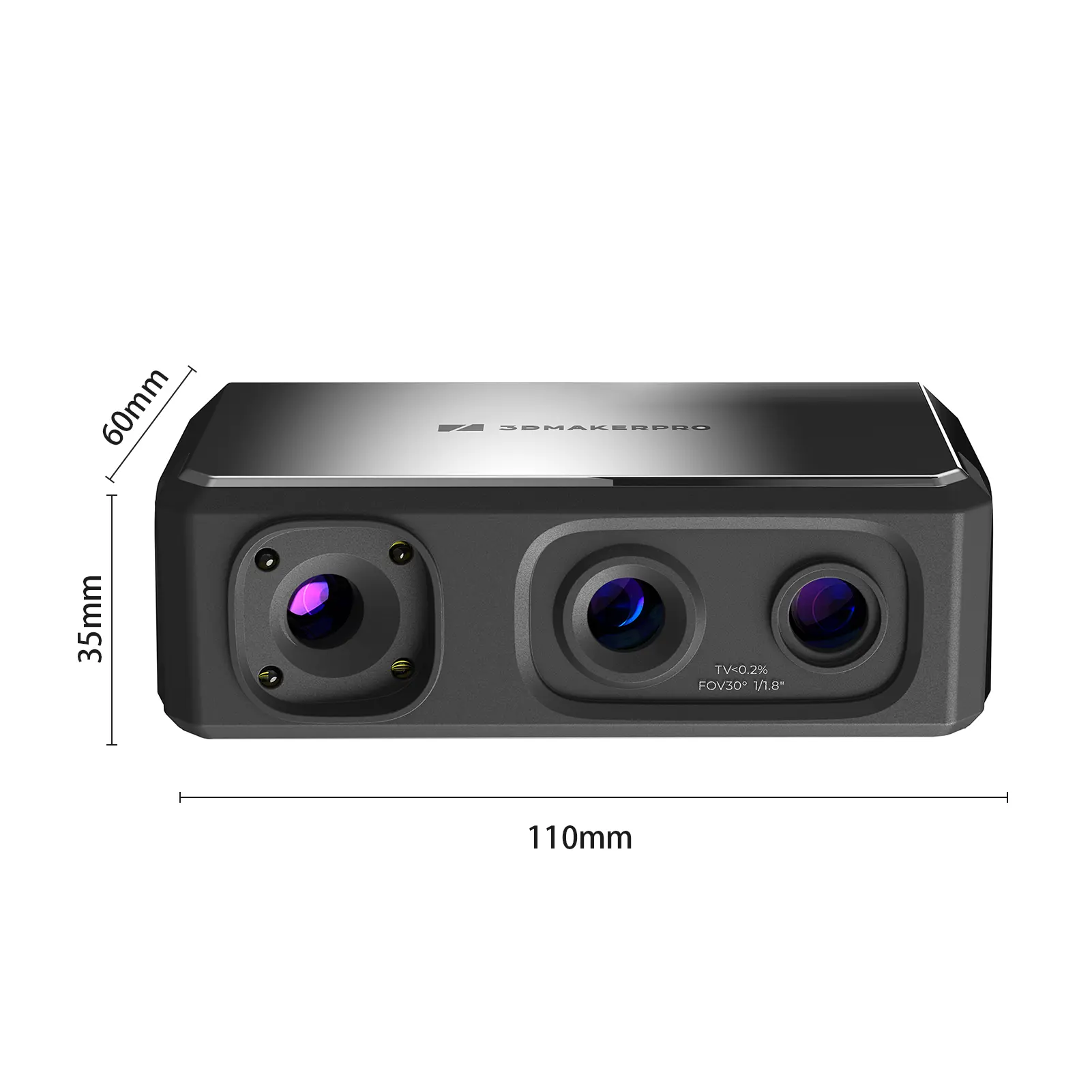 3DMakerpro Seal Lite 3D Scanner for 3D Printer with 0.02mm Accuracy Detailed Precision 10FPS Scanning Speed Anti-Shake Without M