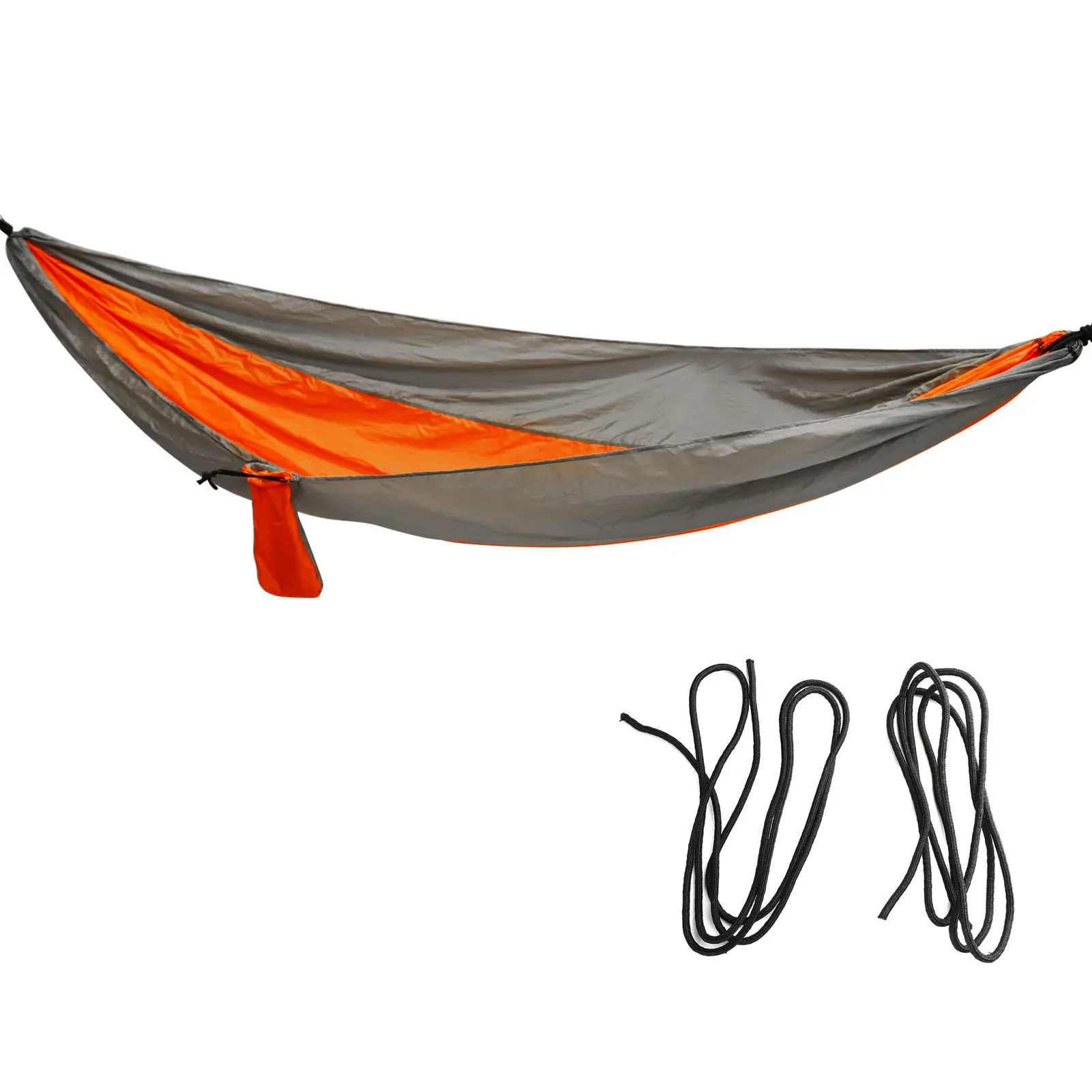 Camping Hammock Hammock Chair Portable Hammock with Tie Rope Widened Hanging Swing for Indoor Outdoor Camping Silver Gray Orange