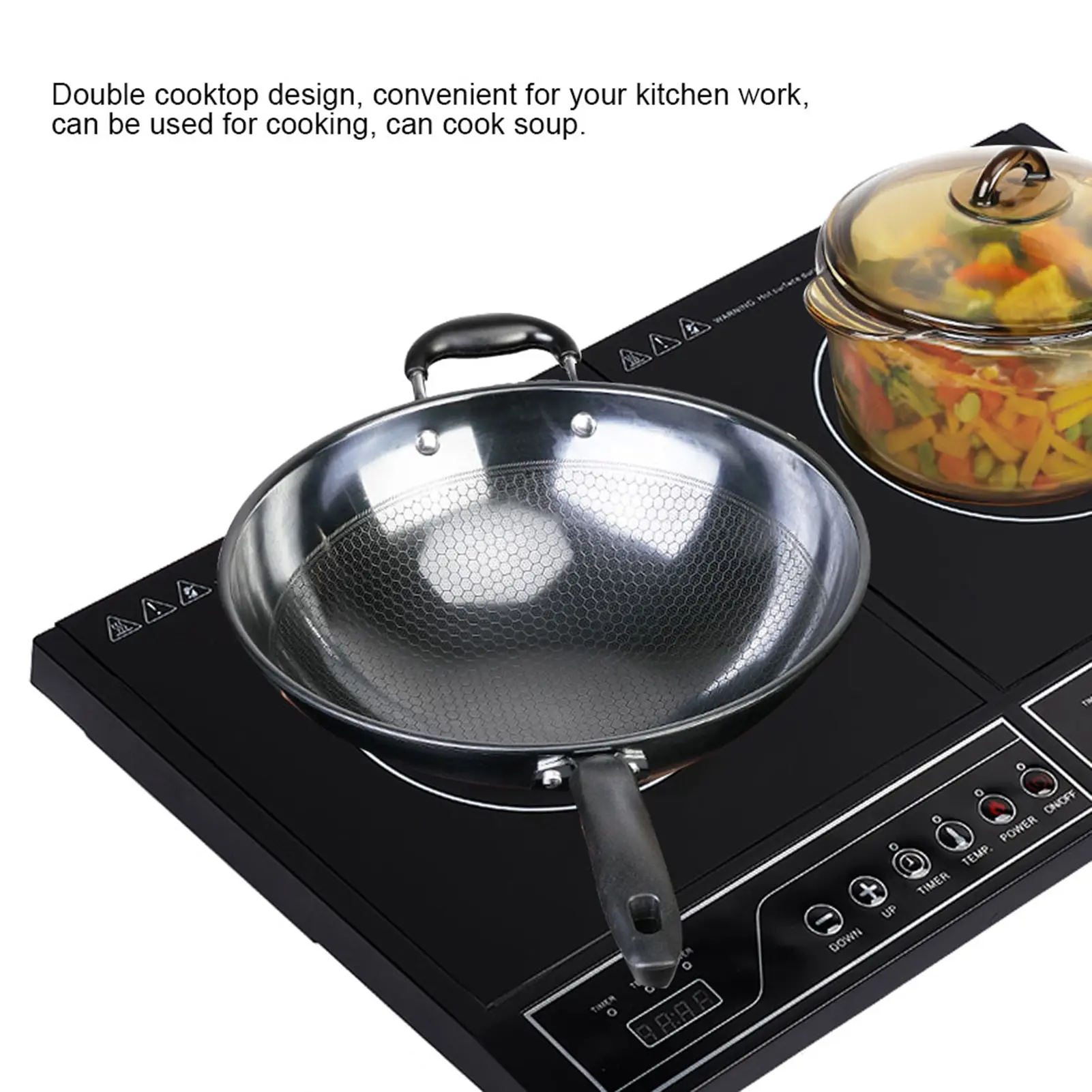 /2000W Home Kitchen Electric Double Induction Cooktop Touchpad Induction Cooker Electric  Electric Cooker Induction