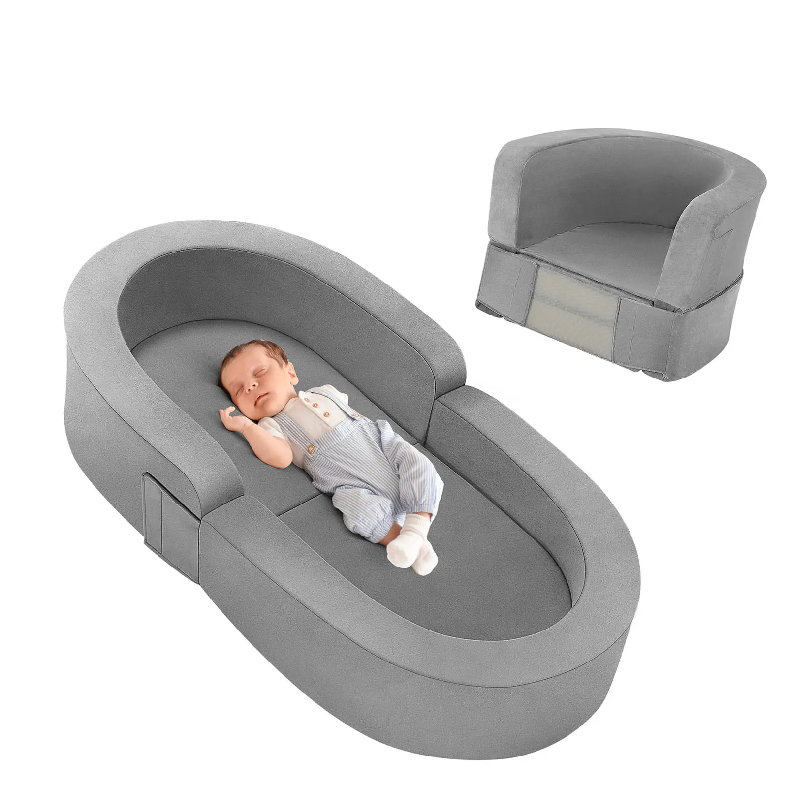 Portable Toddler Bed Sofa Bed Comfortable mattress for children, safe bed