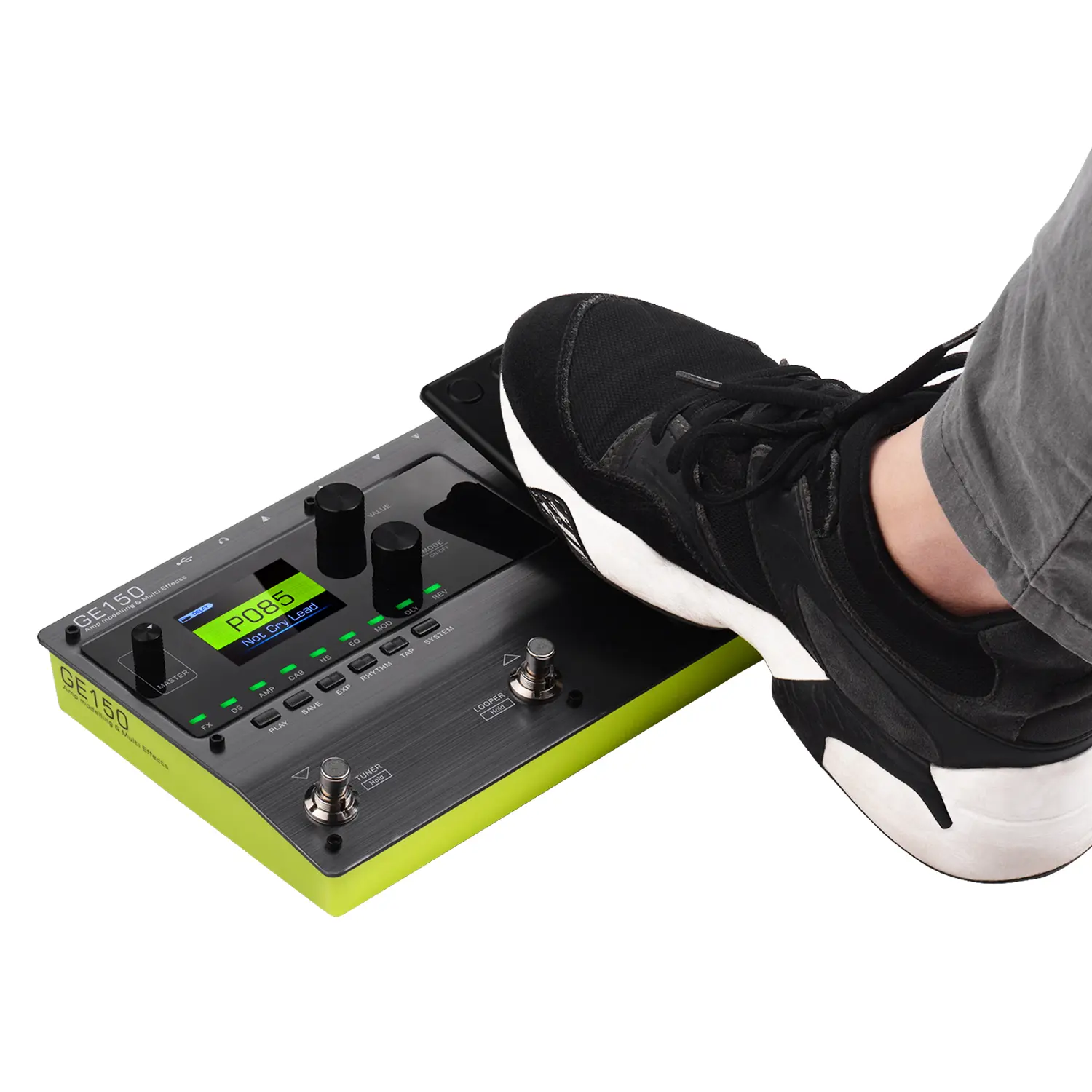 MOOER GE150 Amp Modelling & Multi Effects Pedal 55 Amplifier Models 151 Effects 80s Looper 40 Drum Rhythms 10 Metronome Tap Temp