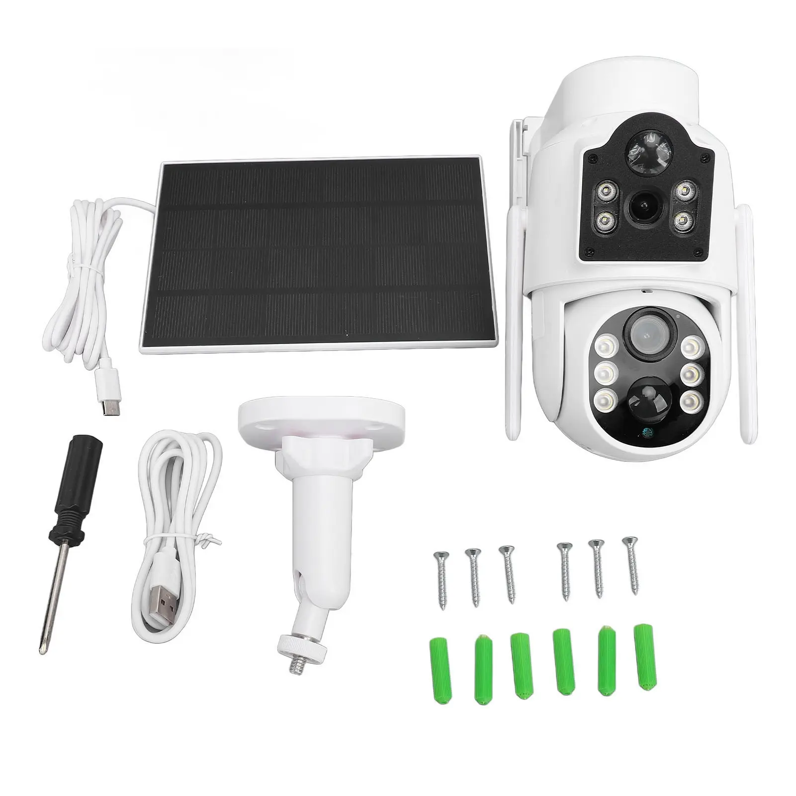 Outdoor Solar Security Cameras IP65 Waterproof WiFi Solar Camera 110° Wide Angle High Definition Motion Detection for Backyard