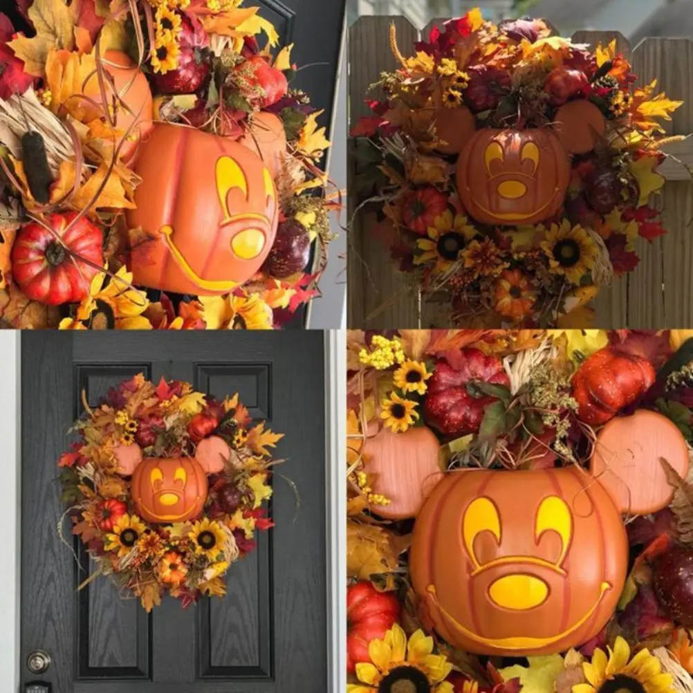 Halloween Decor Halloween Garland Halloween Garland Artificial Maple Leaf Garland Window Door Hanging Wreath for Halloween Decor