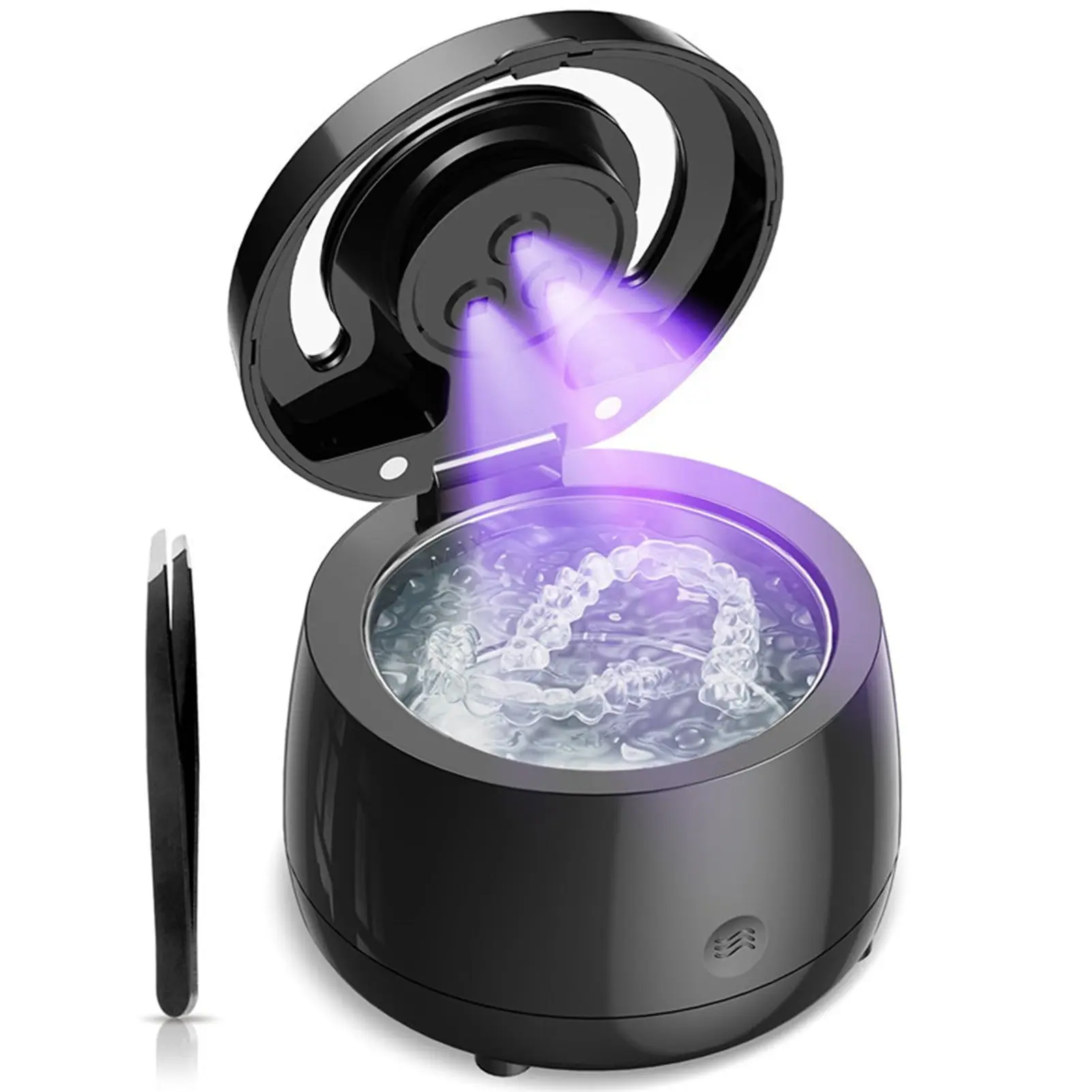 Retainer Cleaner Powerful Portable Dentures Cleaner UVC Professional Jewelry Cleaning Machine for Home Travel Teeth Cleaning Pod