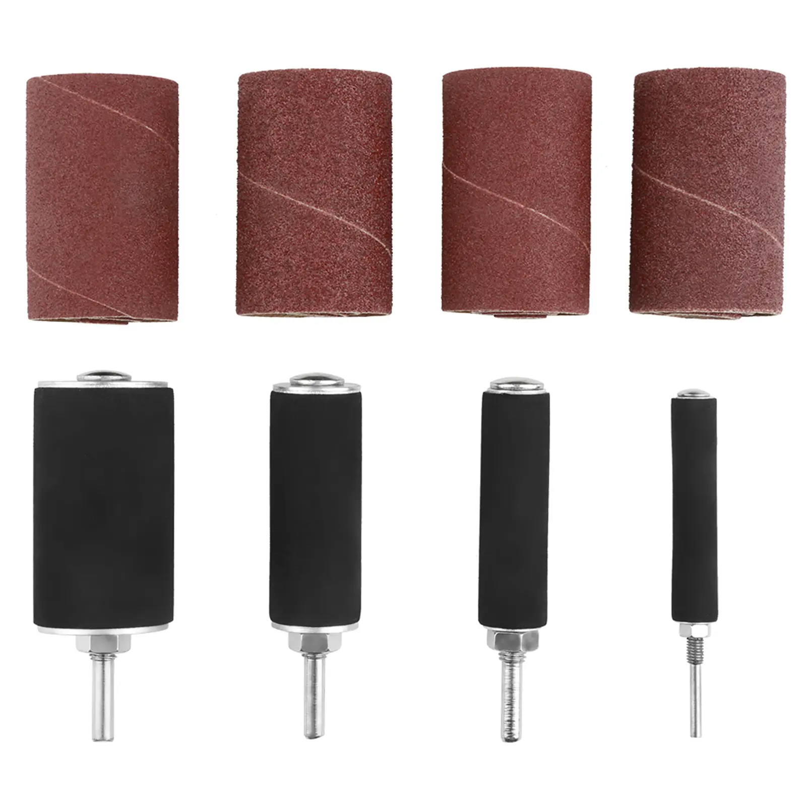 Spindle Sanding Drum Sander Tool Kit Set with Case for Drill Press Rubber Sanding Drum Set Sanding Drum Set Sanding Kit