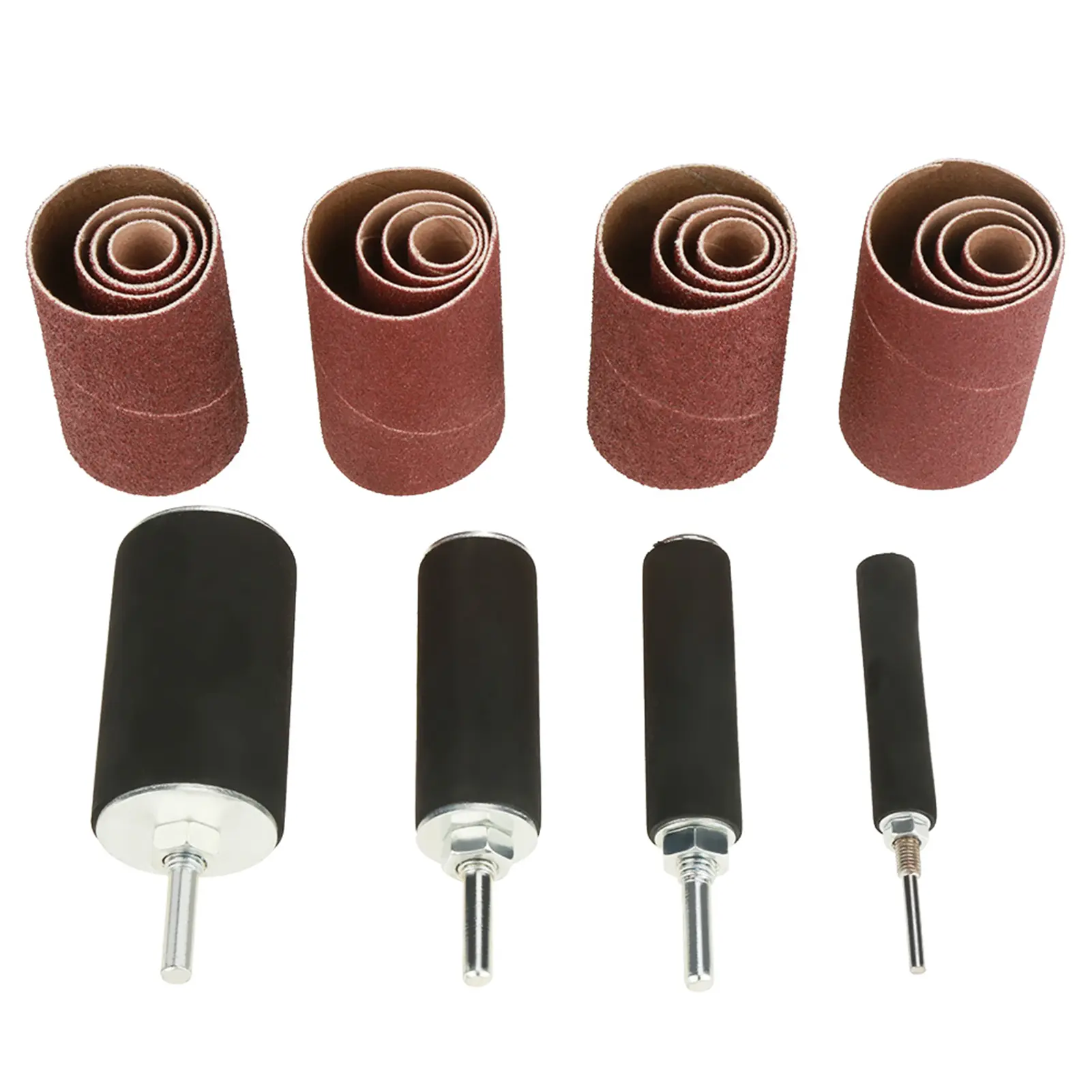 Spindle Sanding Drum Sander Tool Kit Set with Case for Drill Press Rubber Sanding Drum Set Sanding Drum Set Sanding Kit