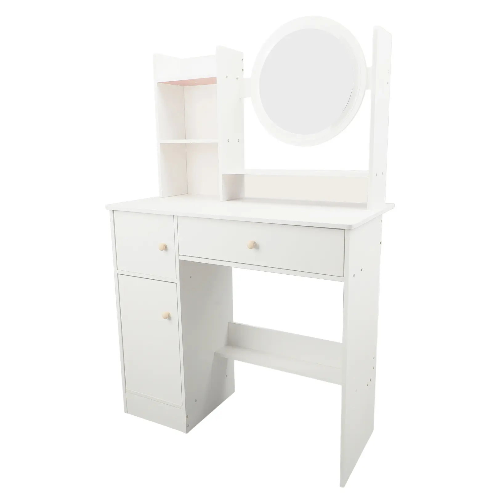 Vanity Desk with Mirror and Lights Multifunction Modern Lighted Mirror Makeup Vanity Table with 2 Drawers for Bedroom Vanity Set