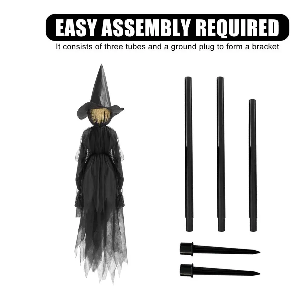Screaming Witches Voice Control Waterproof Interesting Emit Flash Battery Powered Creepy Witch for Halloween for Outdoor Decor