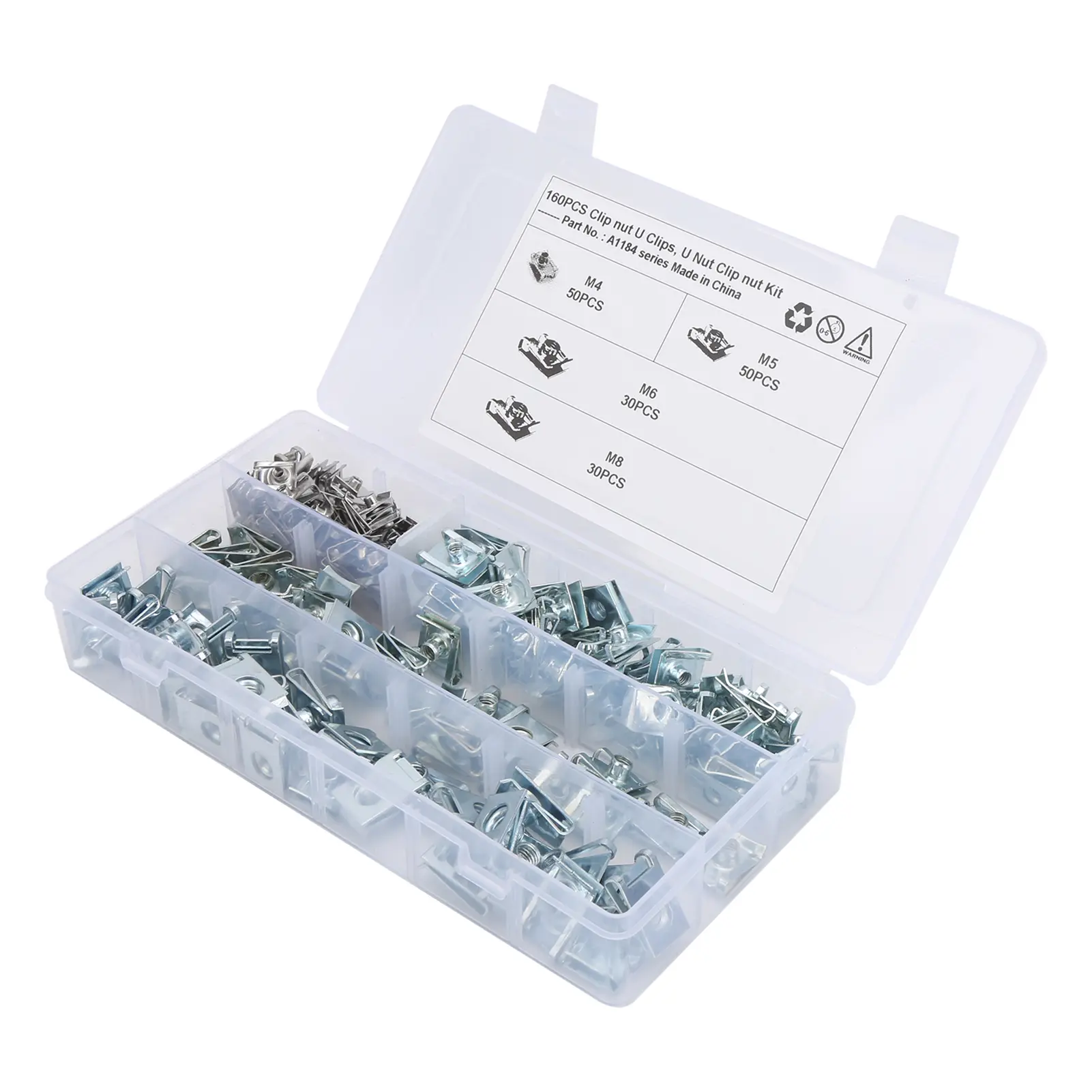 U‑Clips Chimney Nut 304 Stainless Steel Fastener M4 M5 M6 M8 for Motorcycle Car Spire Clip Steel Speed Fasterens U Nuts
