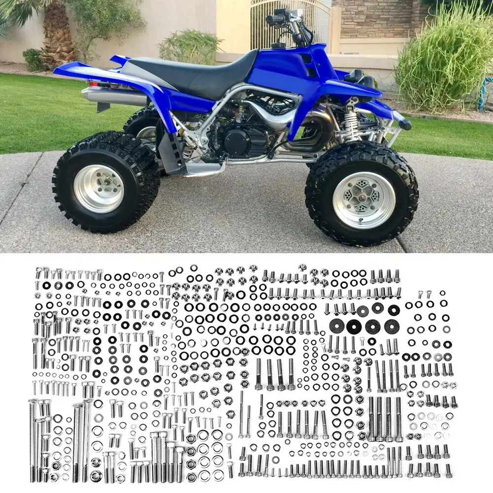 ATV Aluminum Alloy Engine Bolt Studs Kit Replacement Accessory Fit for YAMAHA YFZ350 YFZ 350 BA Engine Bolt Kit  ATV Bolt Kit