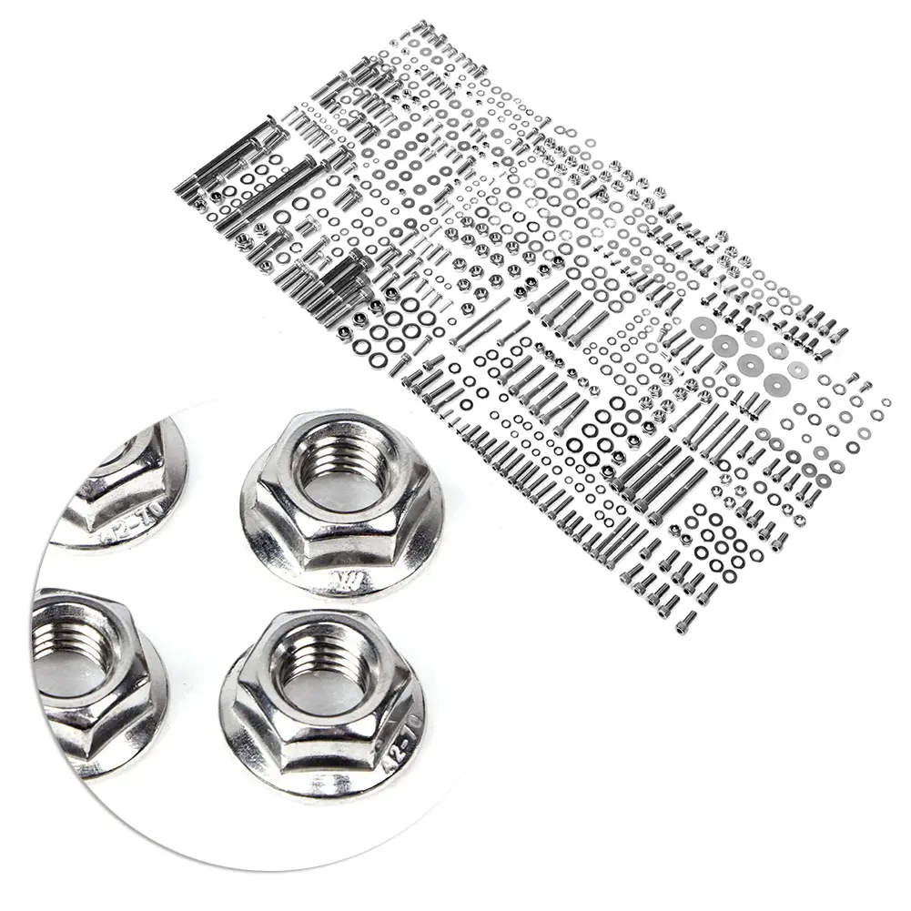 ATV Aluminum Alloy Engine Bolt Studs Kit Replacement Accessory Fit for YAMAHA YFZ350 YFZ 350 BA Engine Bolt Kit  ATV Bolt Kit