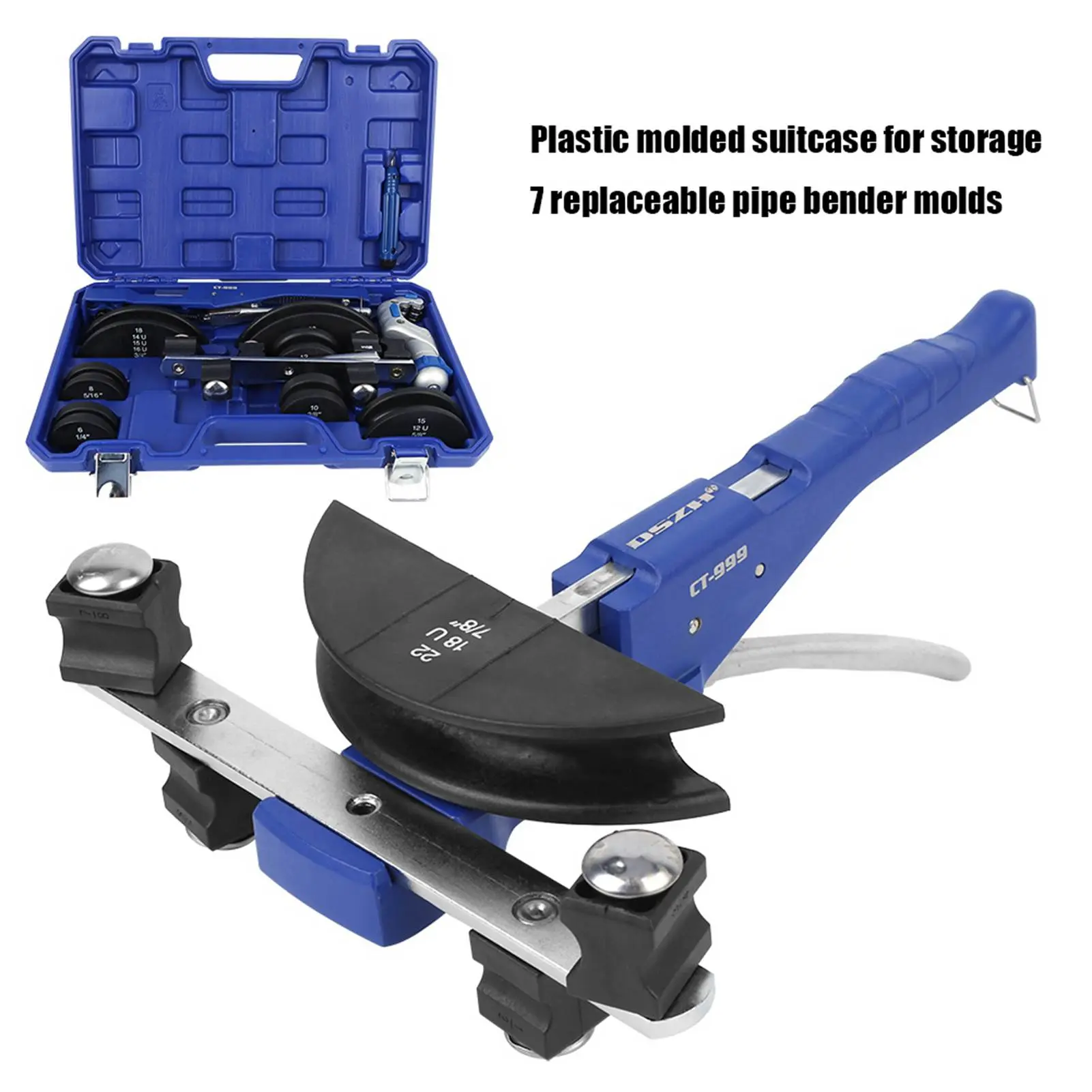 Pipe Bender DSZH CT‑ Bending Machine Pipe Cutter Mechanical Ratchet Bow‑Type with  Wheel 6‑22mm Bending Machine
