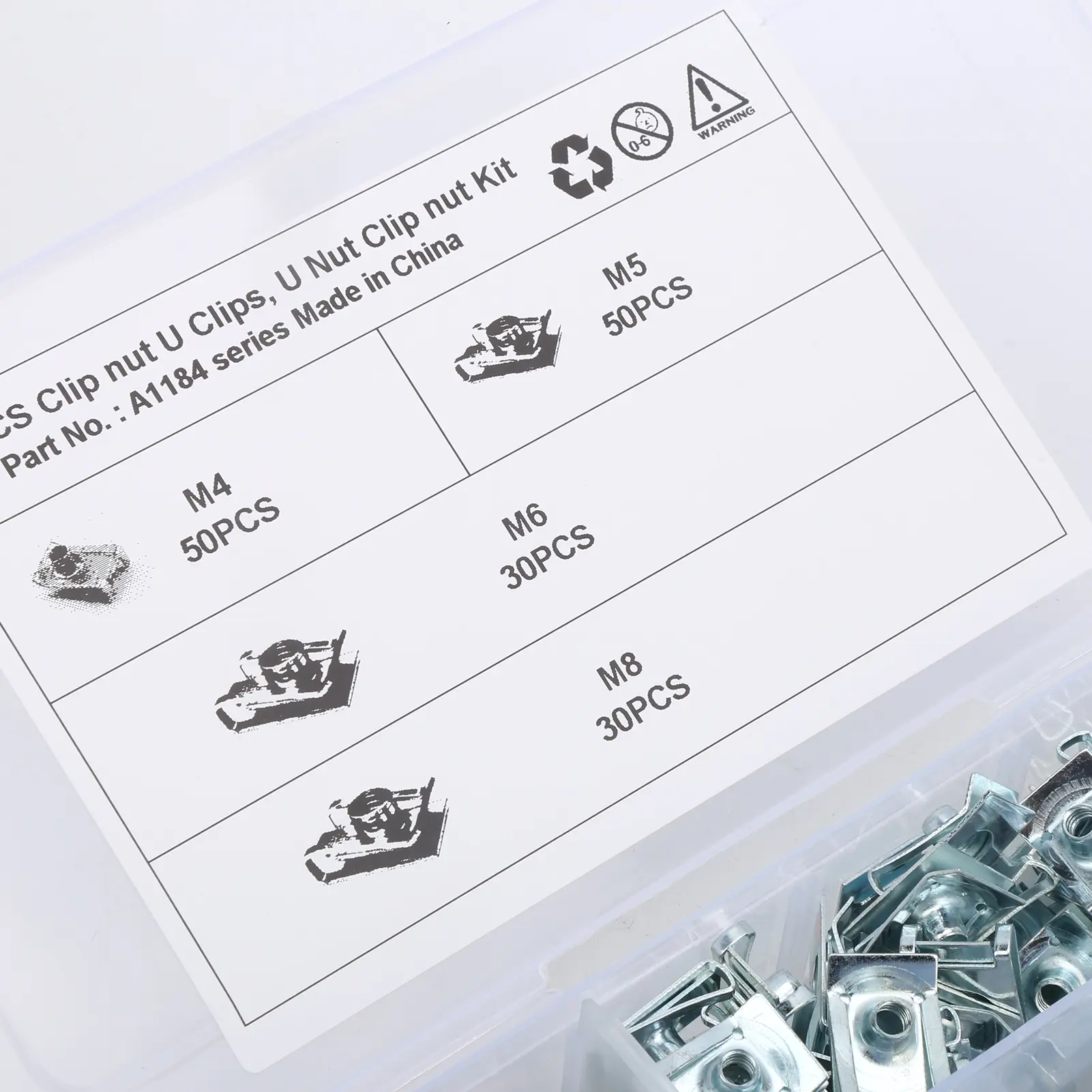 U‑Clips Chimney Nut 304 Stainless Steel Fastener M4 M5 M6 M8 for Motorcycle Car Spire Clip Steel Speed Fasterens U Nuts