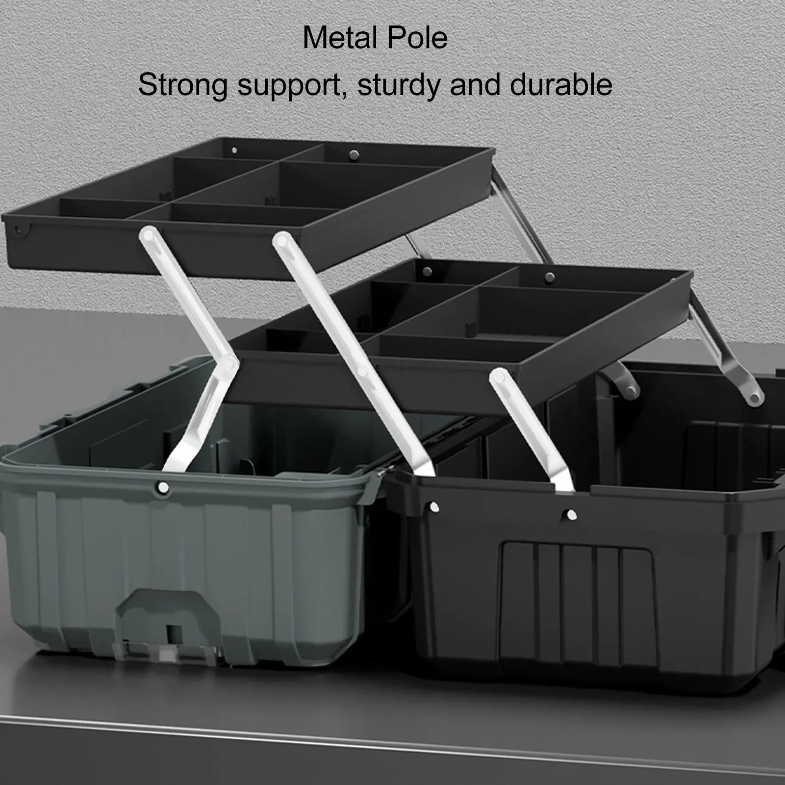 Electrician Tool Box Large Capacity  PP Plastic  Lock Structure Portable Storage Box for Automobile Electric Repair
