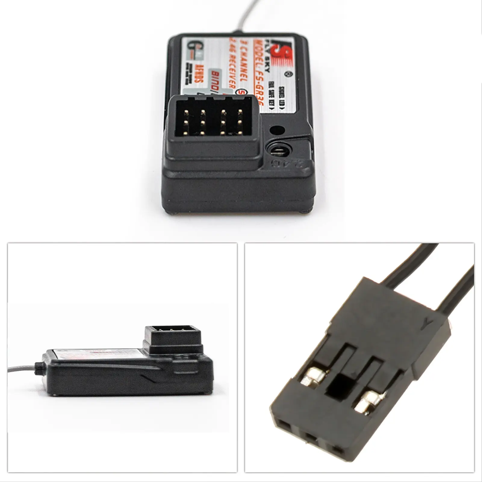 Flysky FS-GR3E AFHDS 3CH Receiver for RC Car Boat FS-GT2 FS-GT2B FS-GT3B FS-GT3C FS-IT4S