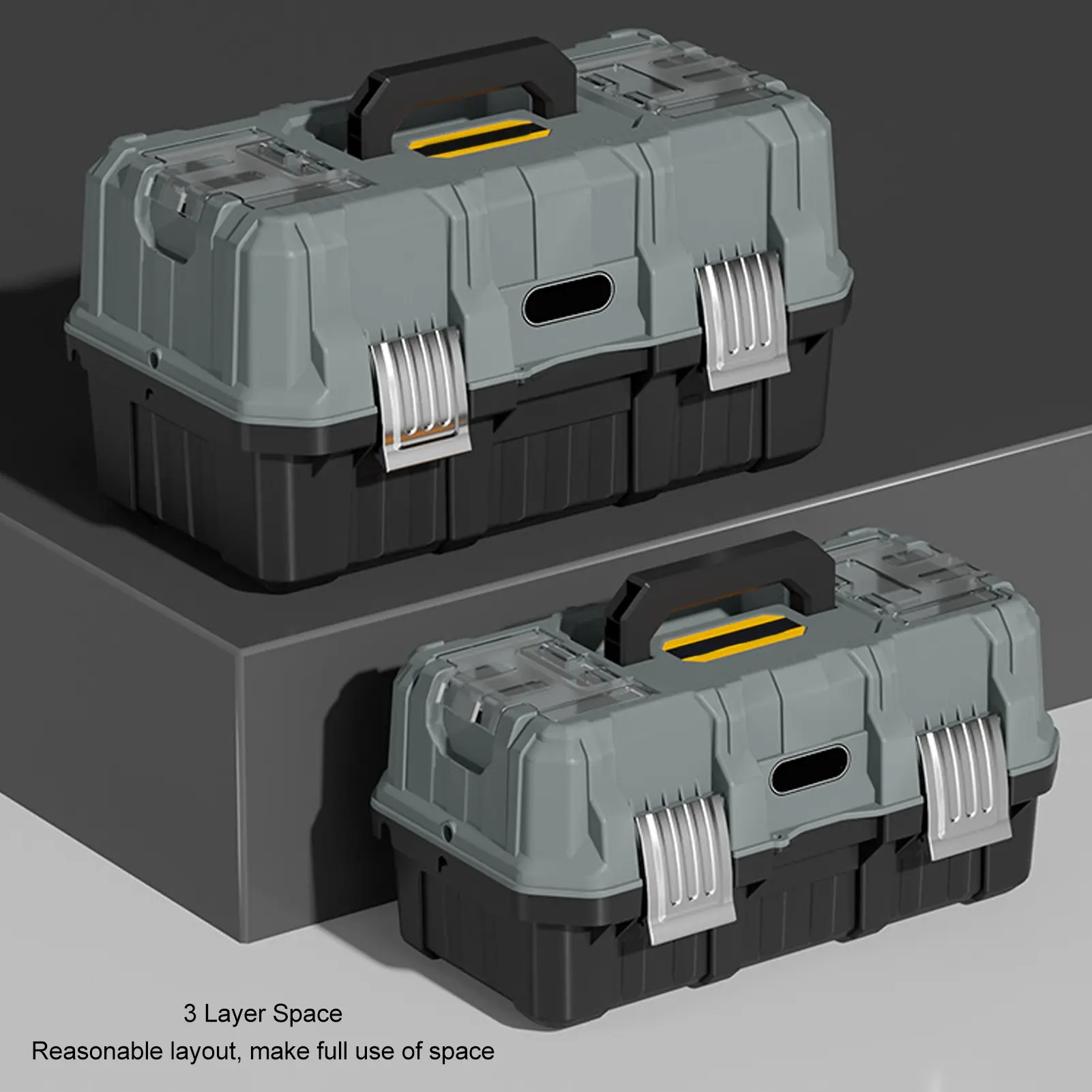 Electrician Tool Box Large Capacity  PP Plastic  Lock Structure Portable Storage Box for Automobile Electric Repair