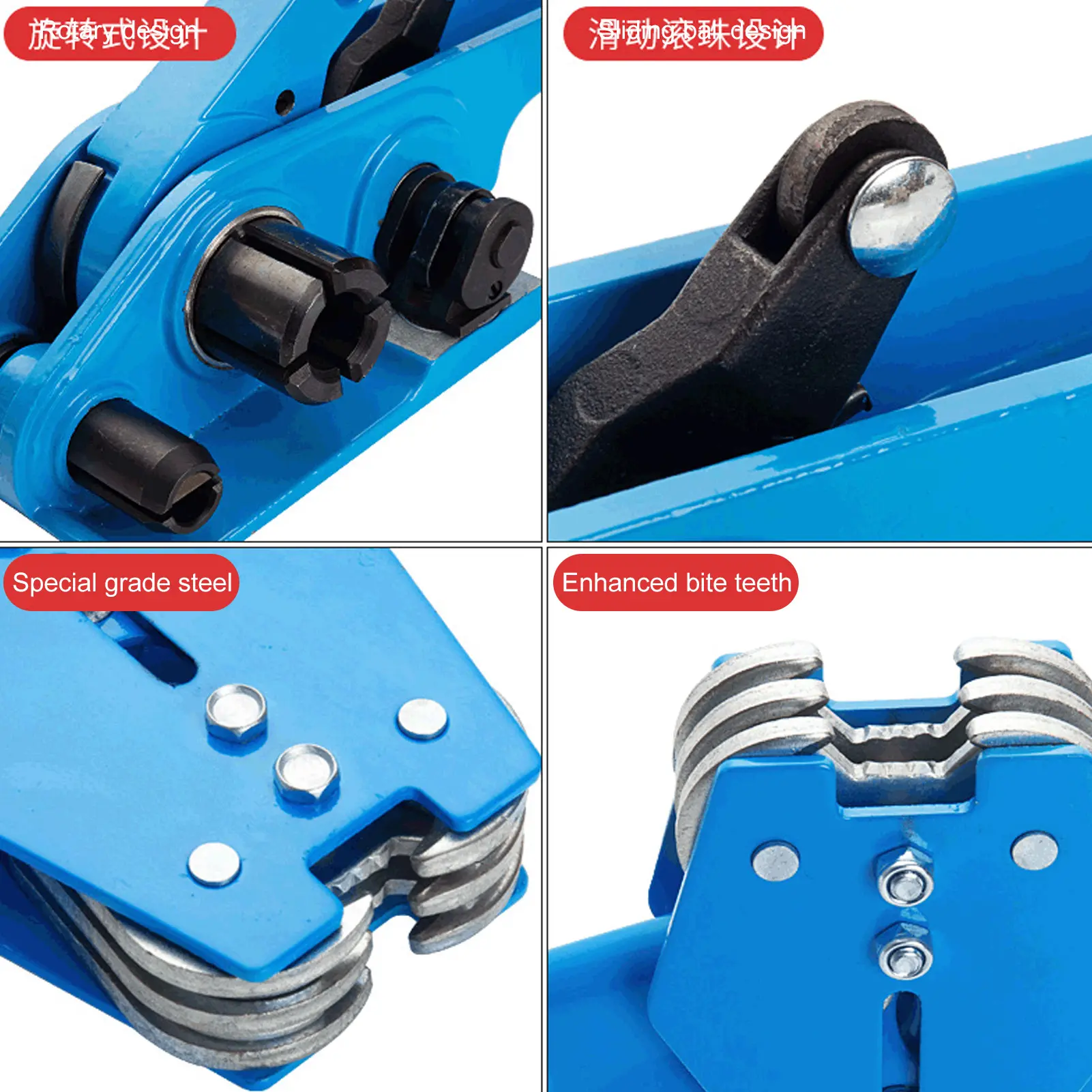 Banding Strapping Kit Tensioner Sealing Tool with 200 Packaging Corner 200 Metal  and 270mx1.6cm PET Strap Strapping Kit