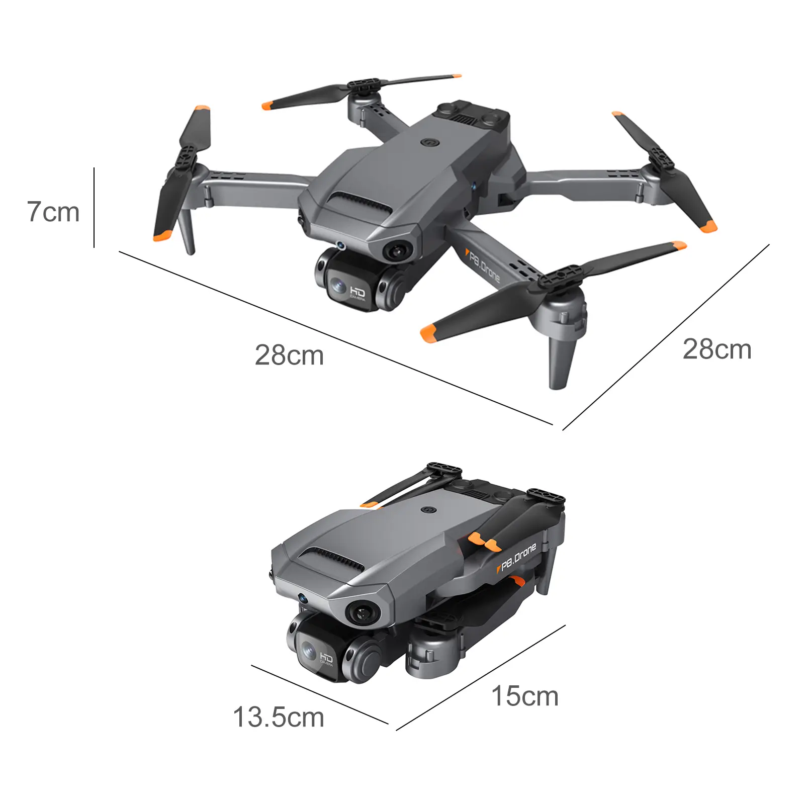 RC Drone with Camera 4K Dual Camera RC Quadcopter with Function 4 Sided Obstacle Avoidance Waypoint Flight Gesture Control Stora