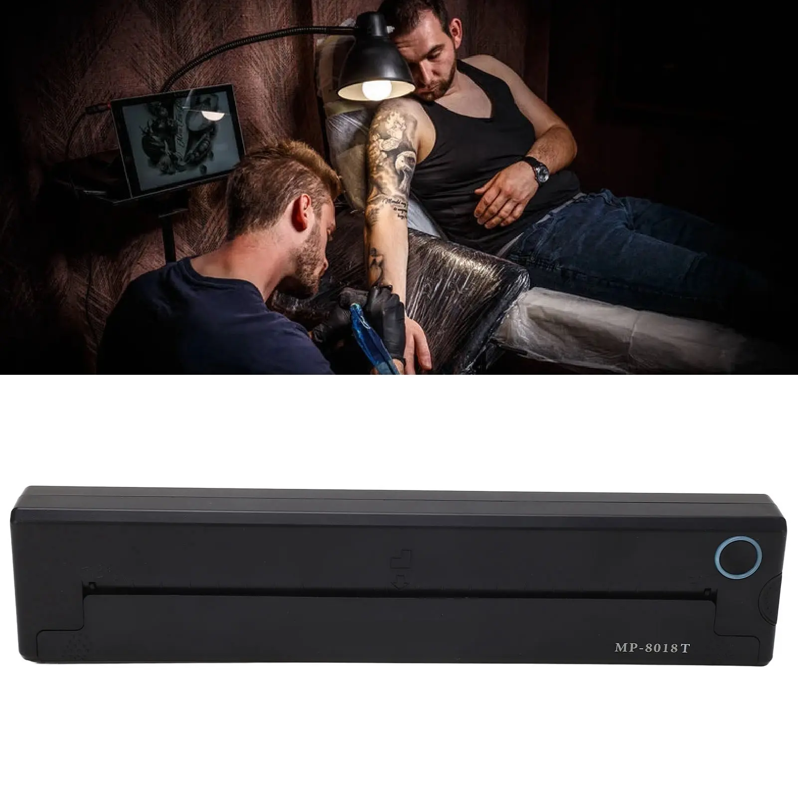 Tattoo Printer Machine Mini 2000mAh Wireless Thermal Tattoo Stencil Printer for Tattooist Black