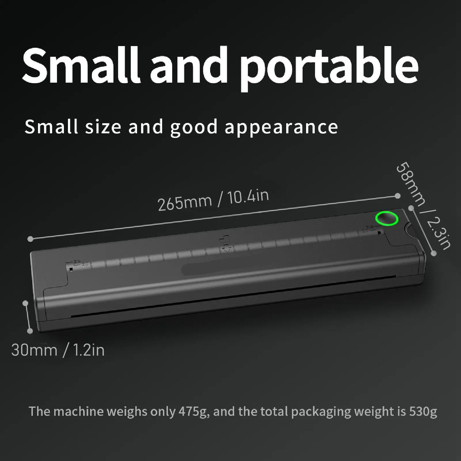 Tattoo Printer Machine Mini 2000mAh Wireless Thermal Tattoo Stencil Printer for Tattooist Black