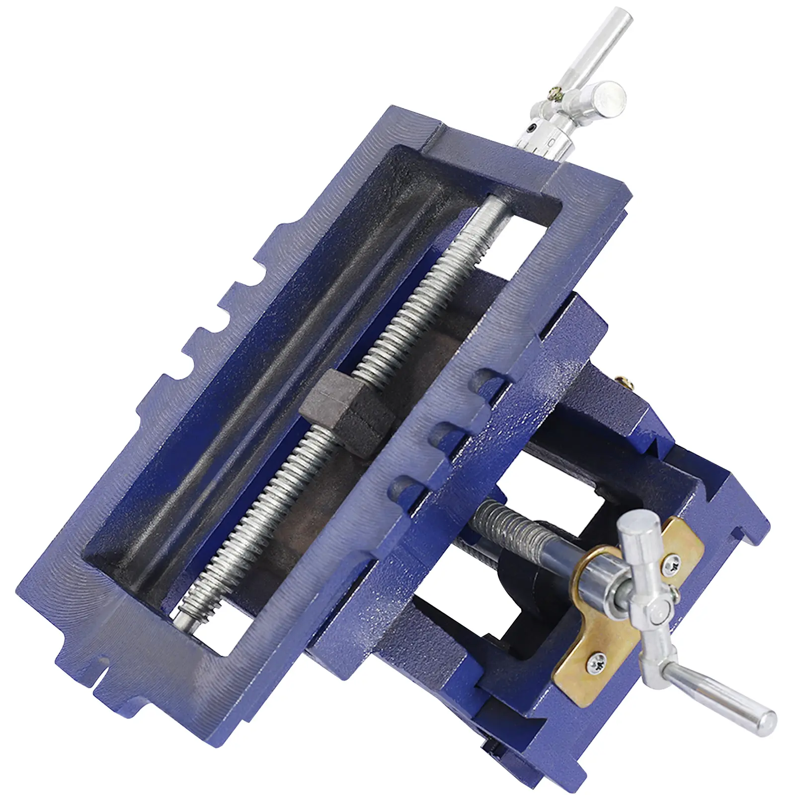 Cross slide vise, Drill Press Vise 6inch,drill press metal milling 2 way X-Y ,benchtop wood working clamp machine ,BLUE COLOR
