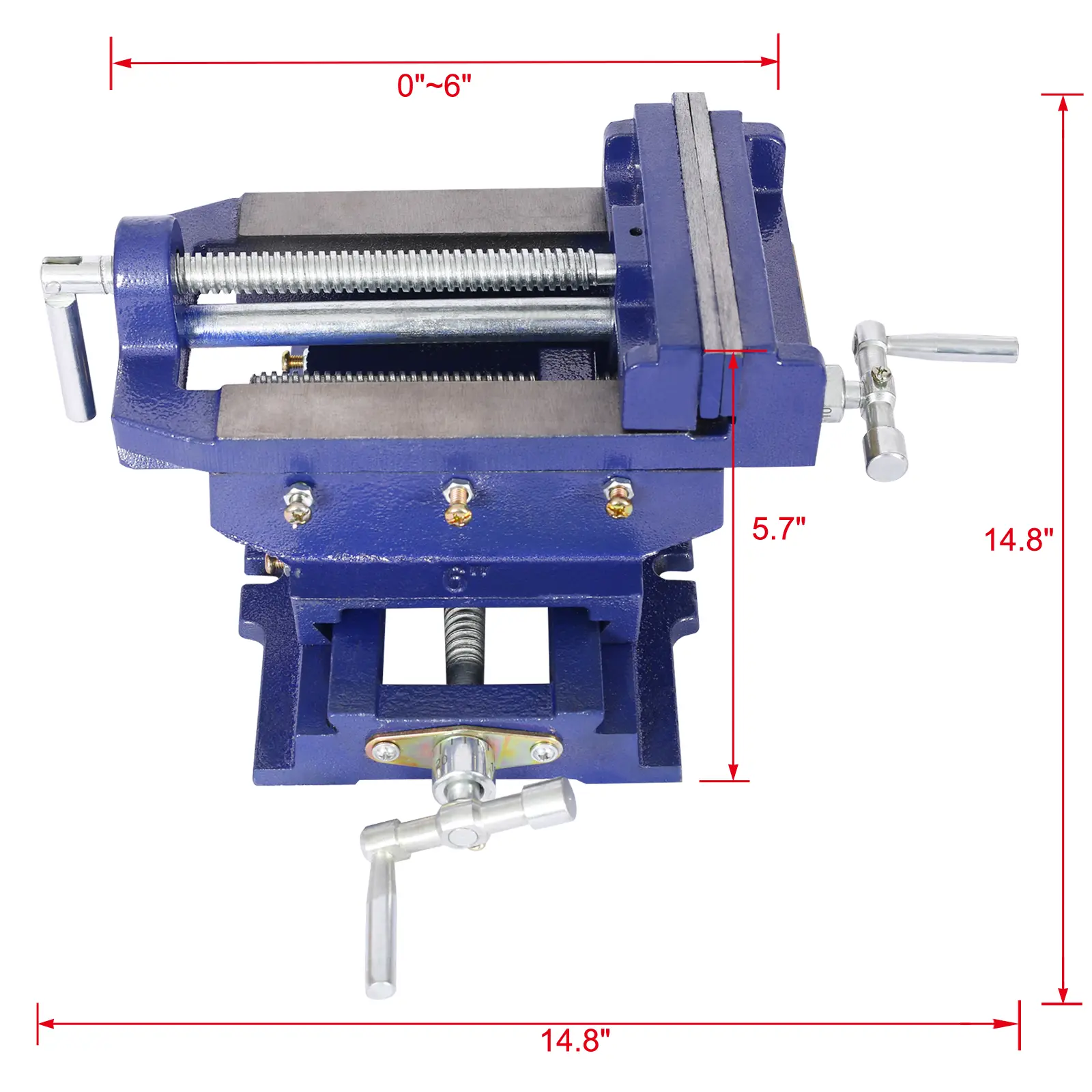 Cross slide vise, Drill Press Vise 6inch,drill press metal milling 2 way X-Y ,benchtop wood working clamp machine ,BLUE COLOR