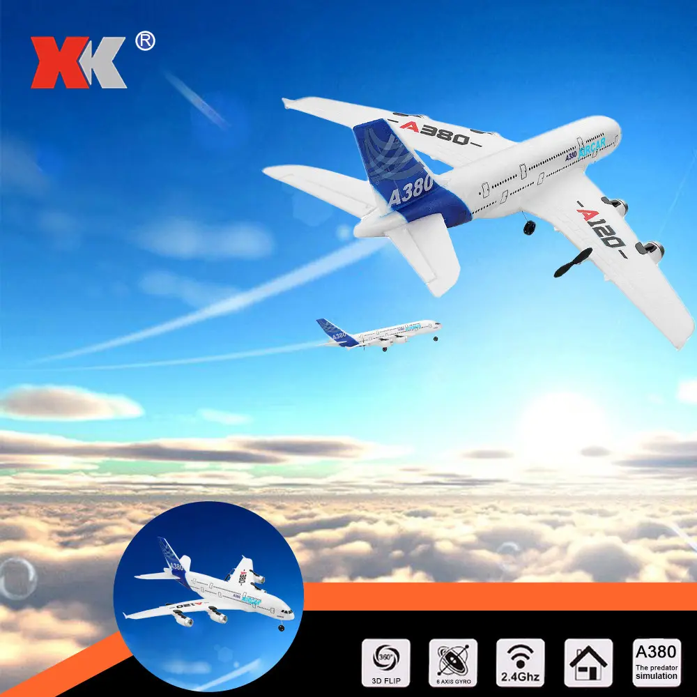 Wltoys XK A120 Aircar A380 Model Plane 3CH EPP 2.4G Remote Control Airplane Fixed-wing RTF