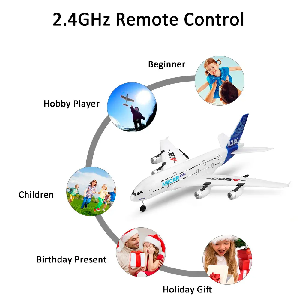 Wltoys XK A120 Aircar A380 Model Plane 3CH EPP 2.4G Remote Control Airplane Fixed-wing RTF