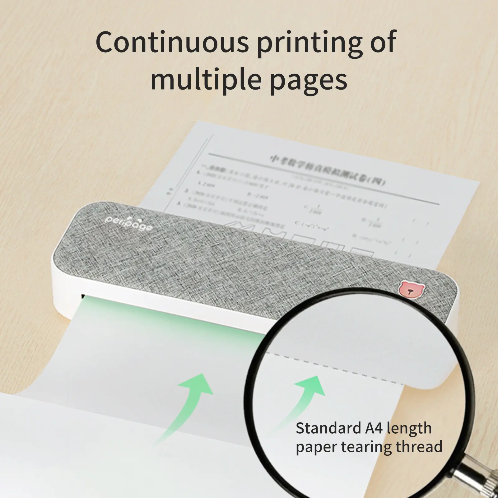 PeriPage Fold Thermal Paper Compatible with PeriPage A40 Thermal Printer Quick-dry Perfect for Photo Picture Receipt Memo PDF Fi