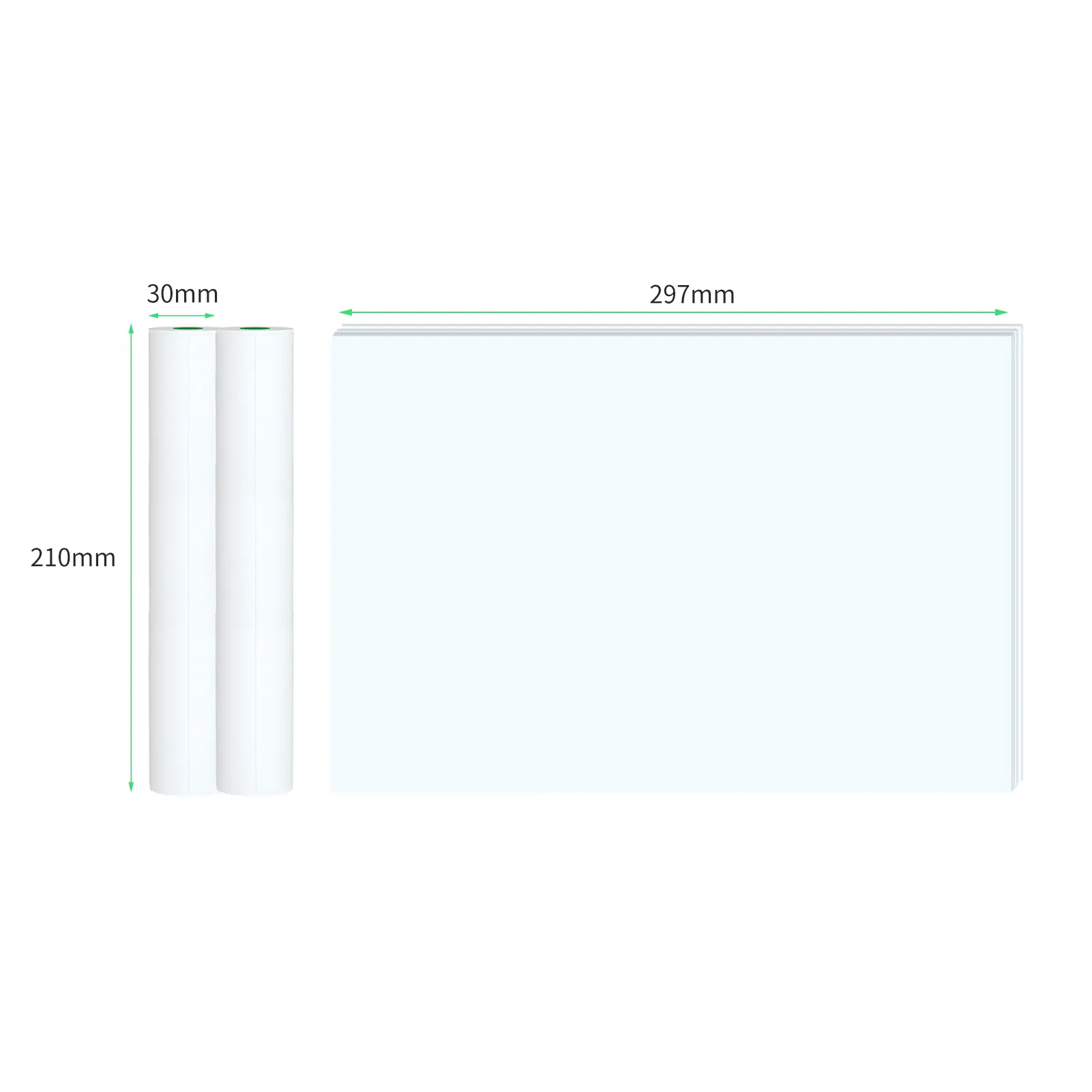 PeriPage Fold Thermal Paper Compatible with PeriPage A40 Thermal Printer Quick-dry Perfect for Photo Picture Receipt Memo PDF Fi