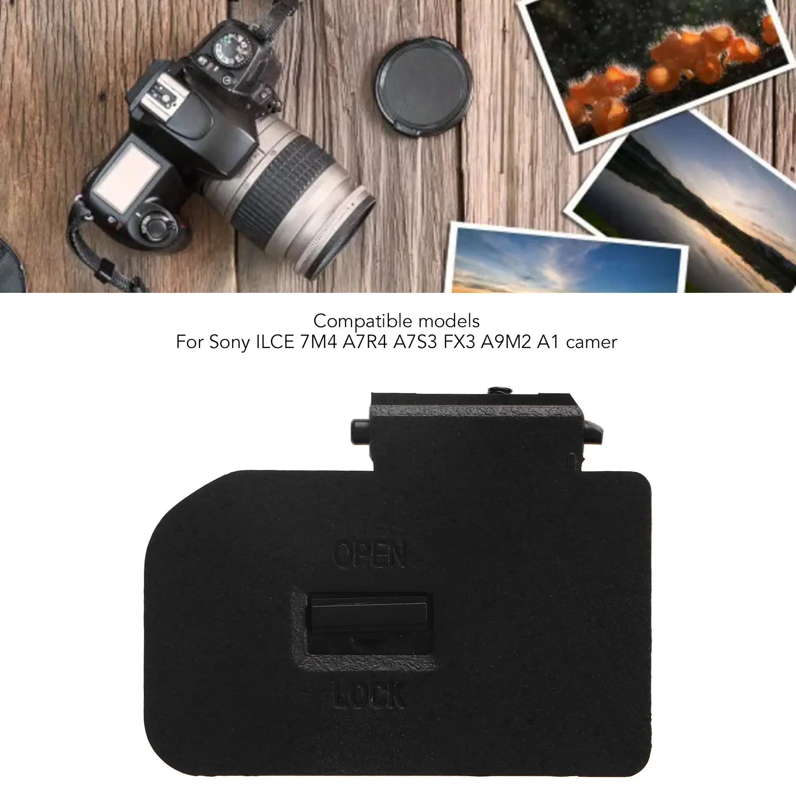 Camera Battery Lid Battery Door Cover Rigorous Testing Metal and ABS Accurate Processing  Long Lasting for Repair Parts