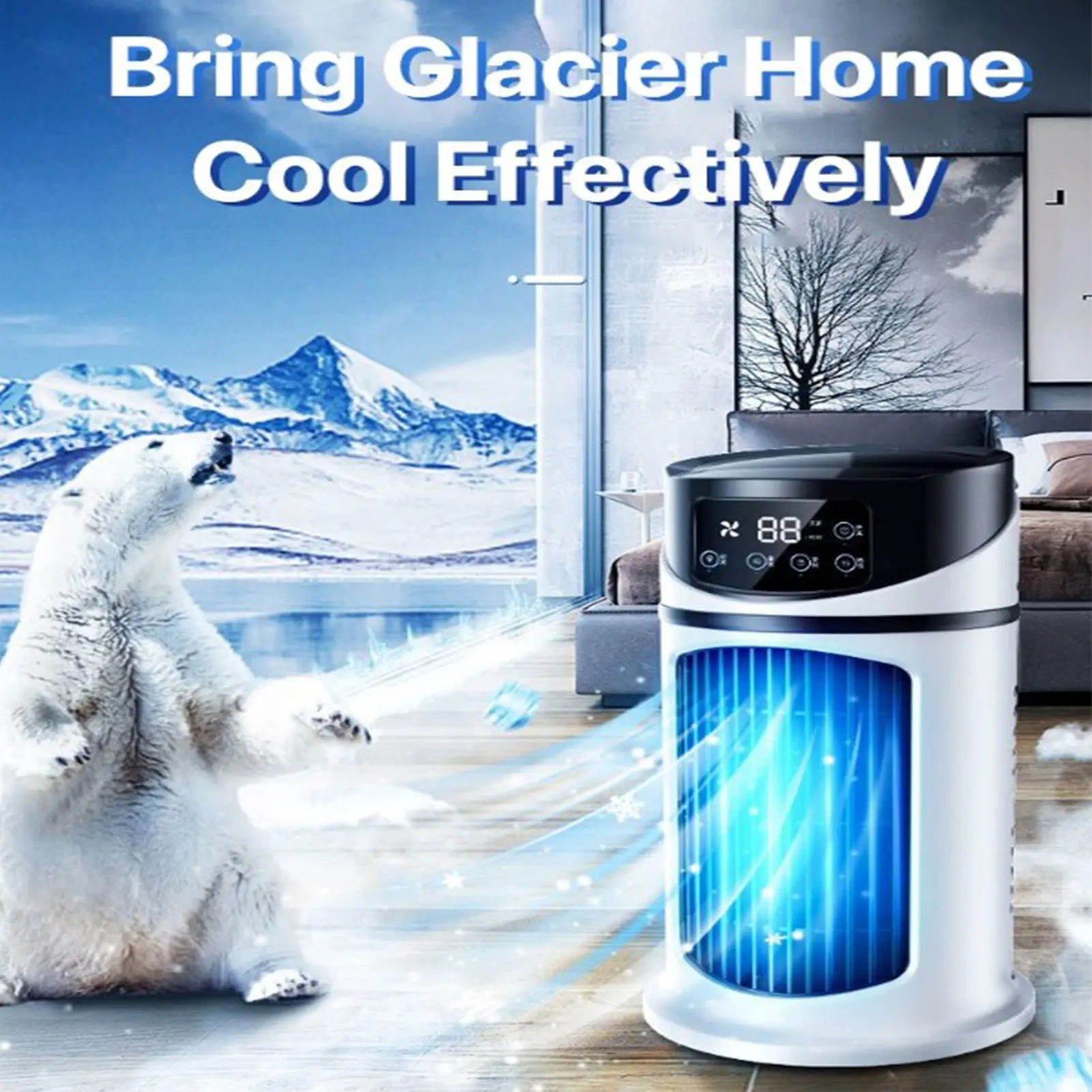 Air Cooler Portable Mini Air Conditioner Mobile Multifunction Air Cooler Fan Water Cooling Fan for Office Home Mobile Air Cooler