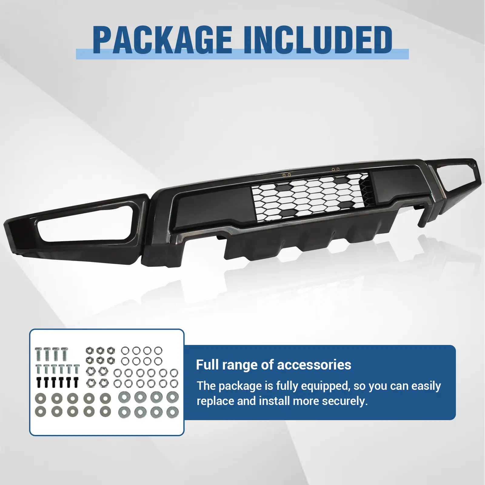 Primered - Front Bumper Face Bar for 2017-2019 Ford F-250 F-350 Super Duty