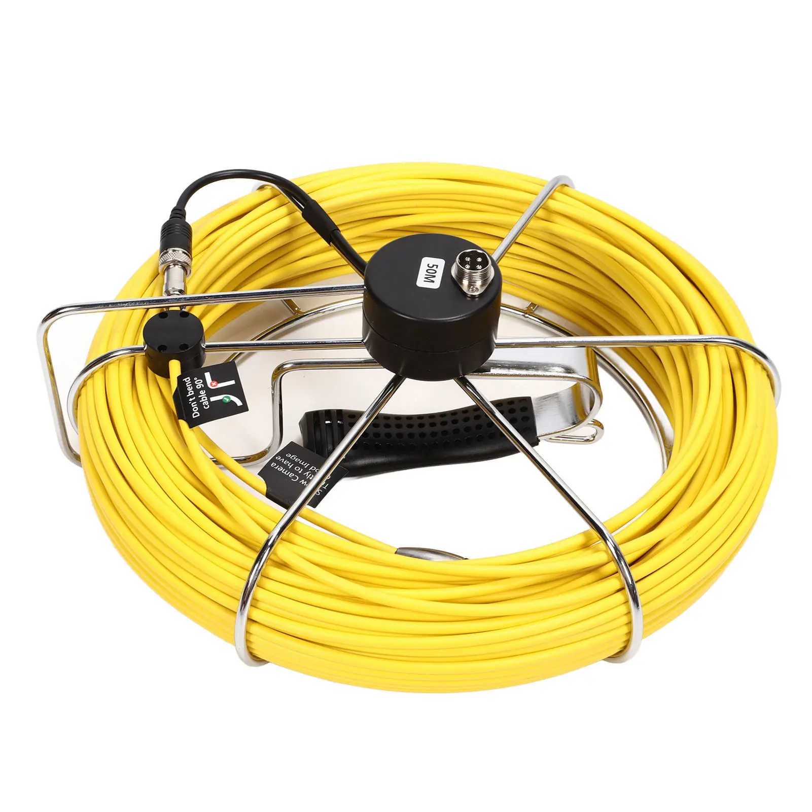Sewer Camera 7in Color LCD Display IP68 Waterproof DVR Pipeline Inspection Camera with 512Hz Receiver Sewer Inspection Camera