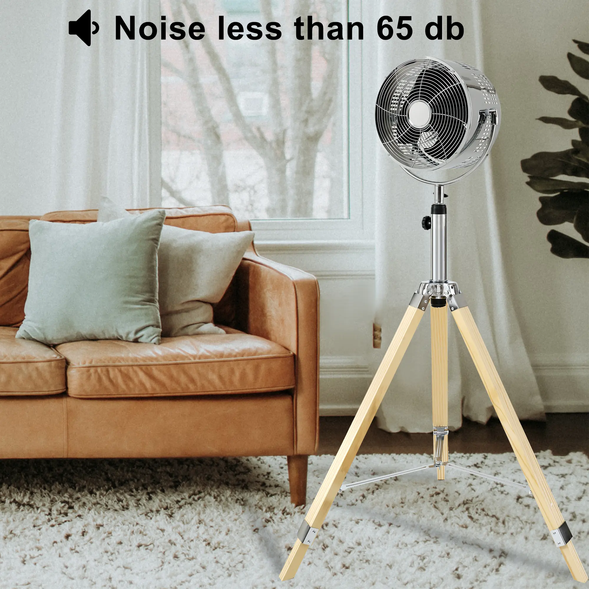 Simple Deluxe Tripod Pedestal Fan, 3 Speed Adjustment, Multiple Wide Angle Standing Fan, Suitable for Bedroom, Living Room and O