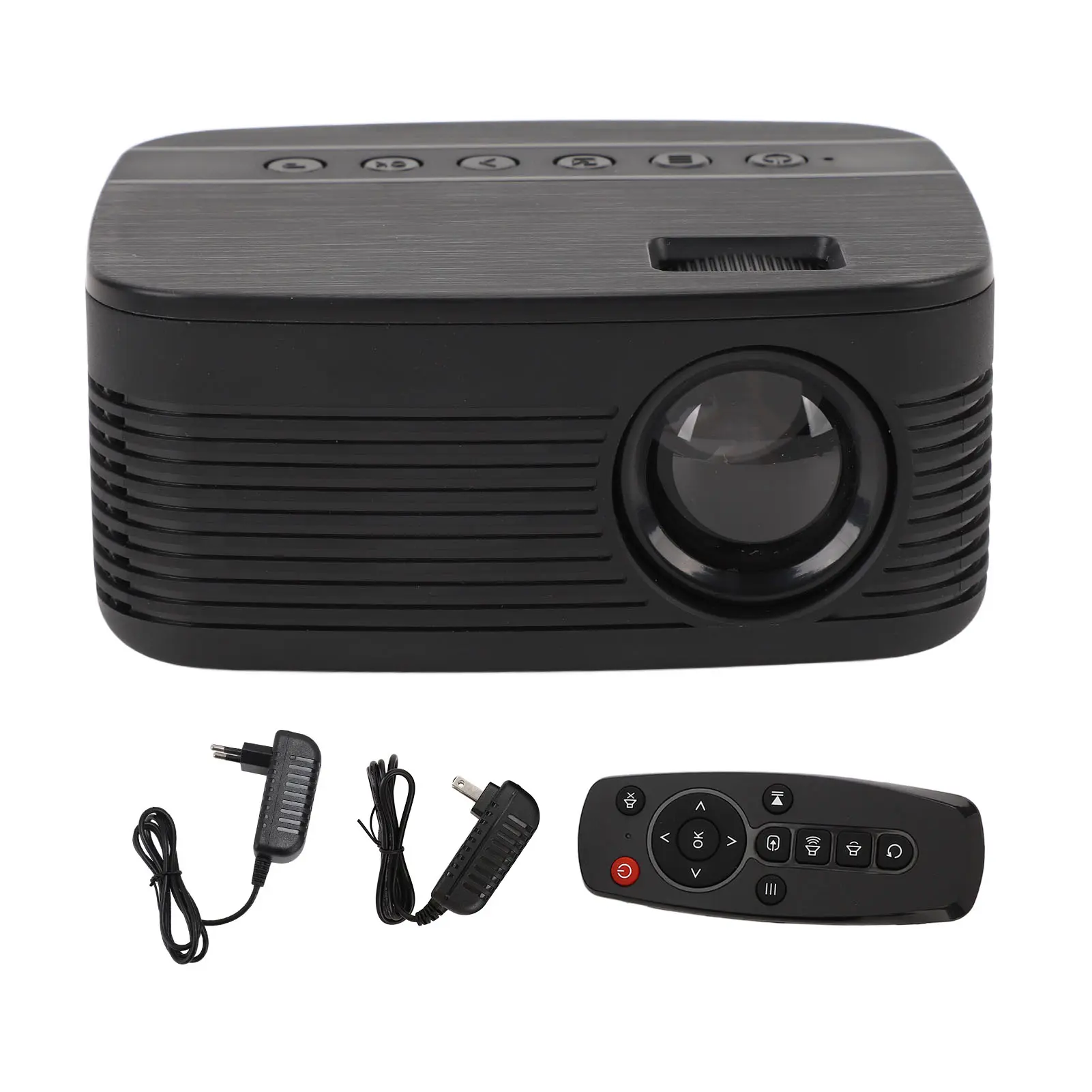 Movie Projector  Fan Cooling System 1080P HD 4 Channel LED Light Wireless Fidelity Projector with Remote Control for Indoor